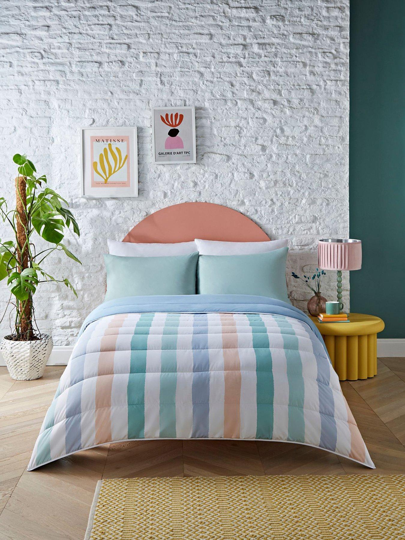 Night Lark Painted Stripes Coverless Duvet Set