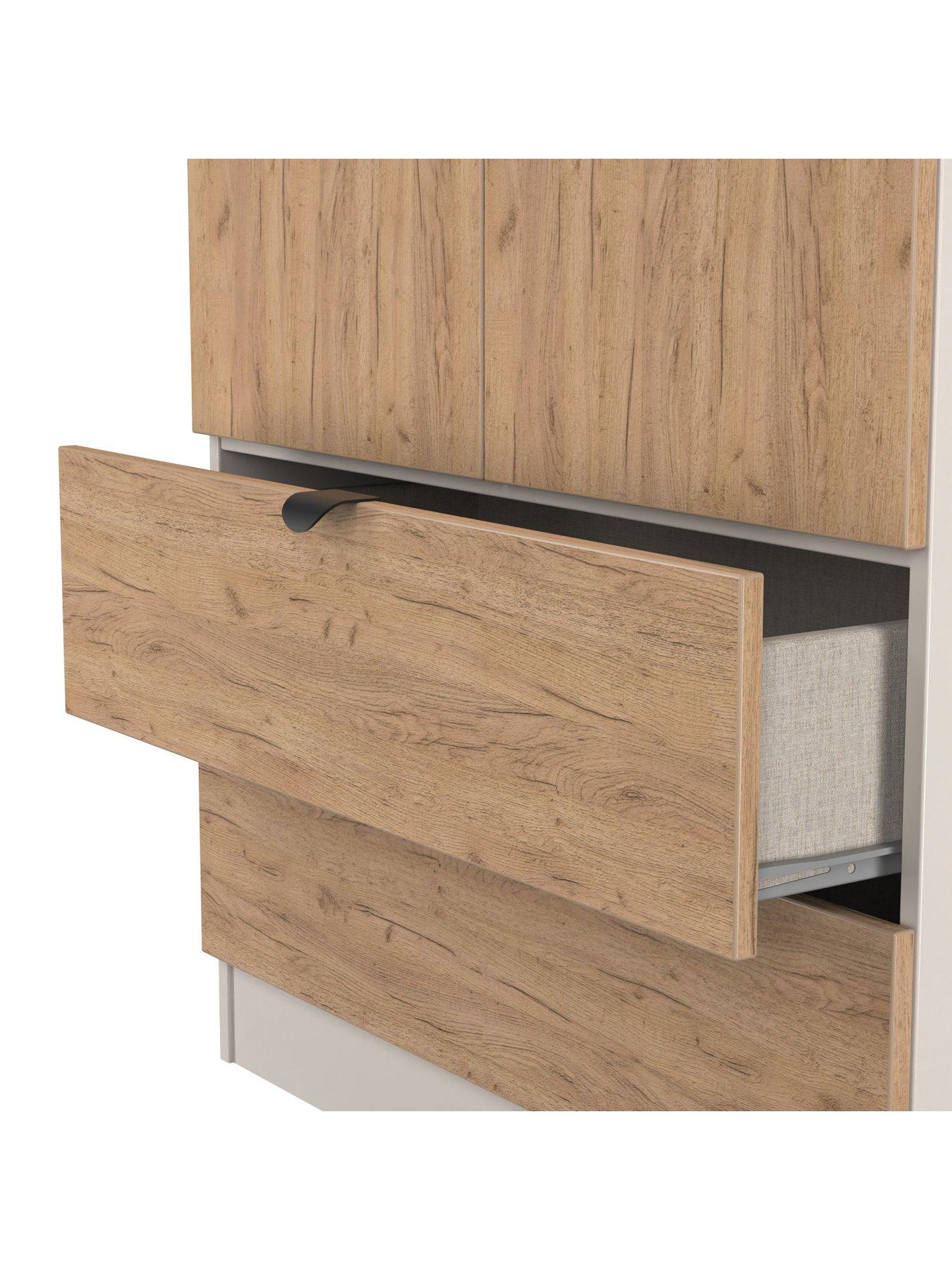 Image 6 of 7 of SWIFT Nefeli&nbsp;Ready Assembled&nbsp;2 Door, 2 Drawer Wardrobe - Oak/Taupe
