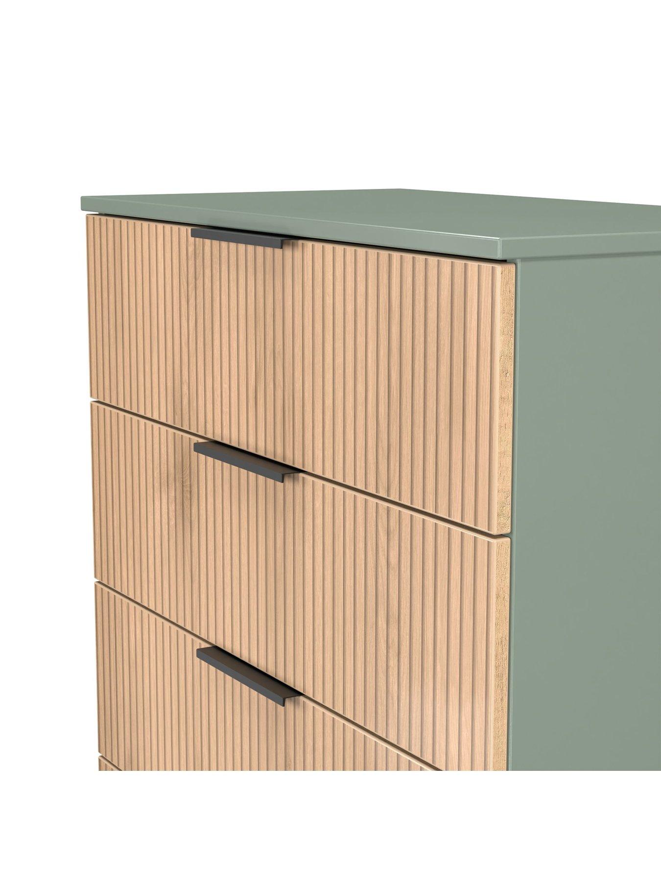 Image 4 of 6 of SWIFT Lane Ready Assembled 5 Drawer Chest - Green