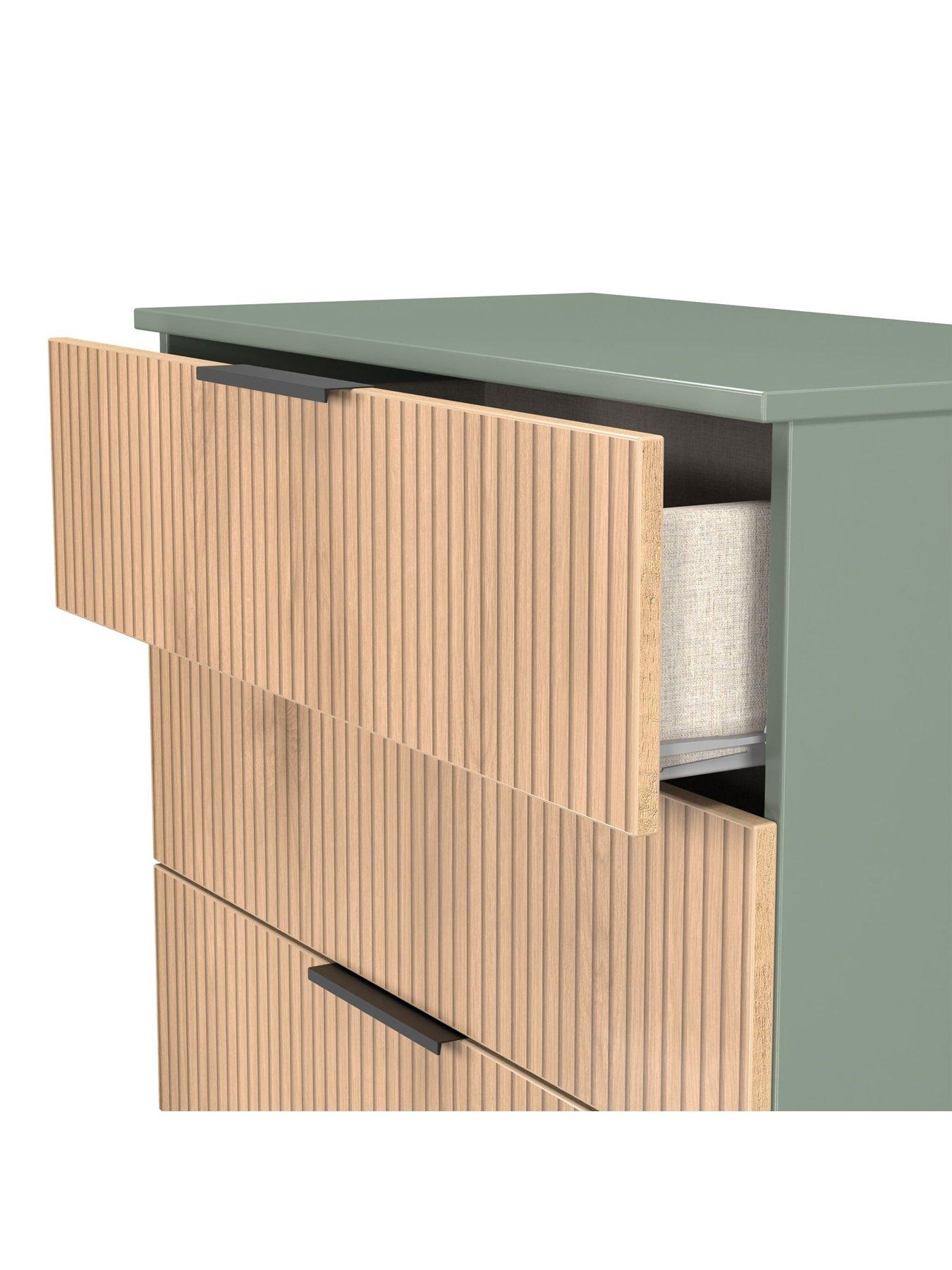 Image 5 of 6 of SWIFT Lane Ready Assembled 5 Drawer Chest - Green