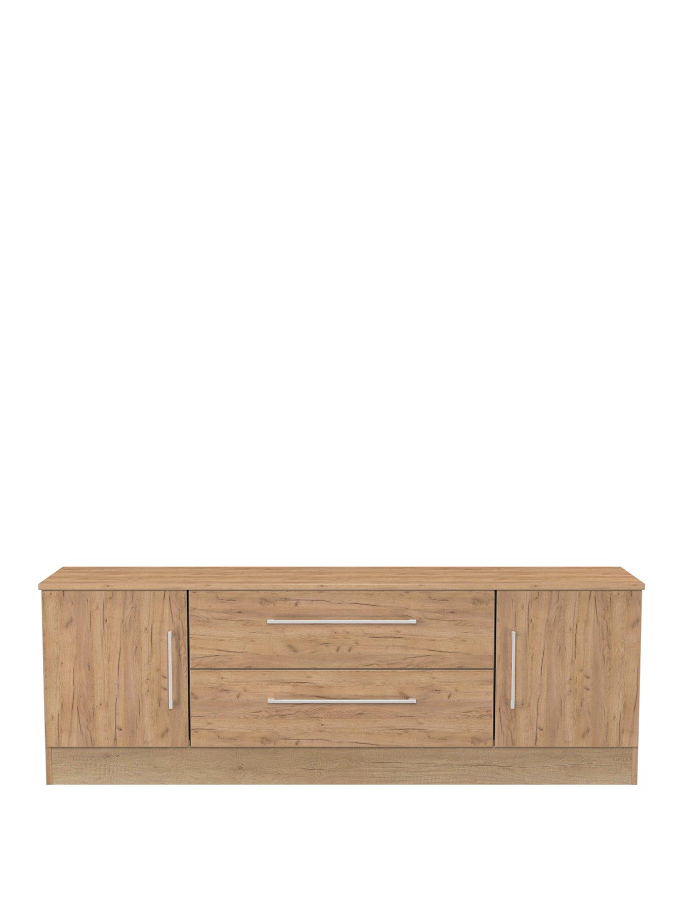 Image 2 of 6 of SWIFT Clarc Ready Assembled&nbsp;2, Door 2 Drawer Superwide TV Unit - fits up to 65 inch TV - Oak