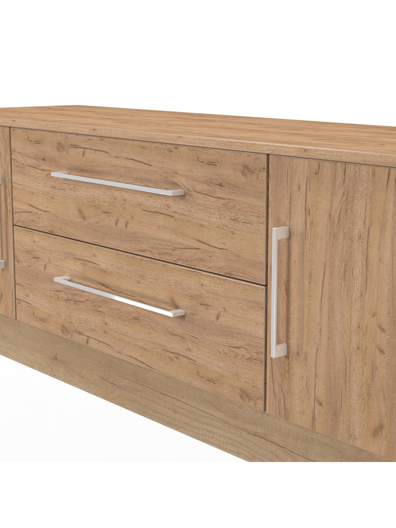Image 4 of 6 of SWIFT Clarc Ready Assembled&nbsp;2, Door 2 Drawer Superwide TV Unit - fits up to 65 inch TV - Oak