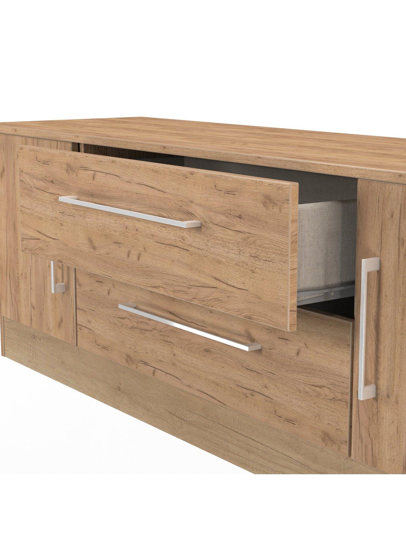 Image 6 of 6 of SWIFT Clarc Ready Assembled&nbsp;2, Door 2 Drawer Superwide TV Unit - fits up to 65 inch TV - Oak