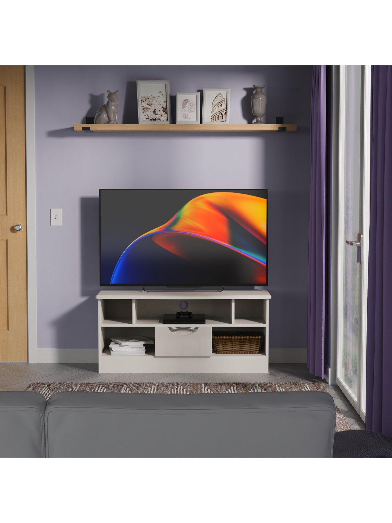 Image of SWIFT Alva Ready Assembled 1 Drawer TV and Media Unit - fits up to 50 inch TV