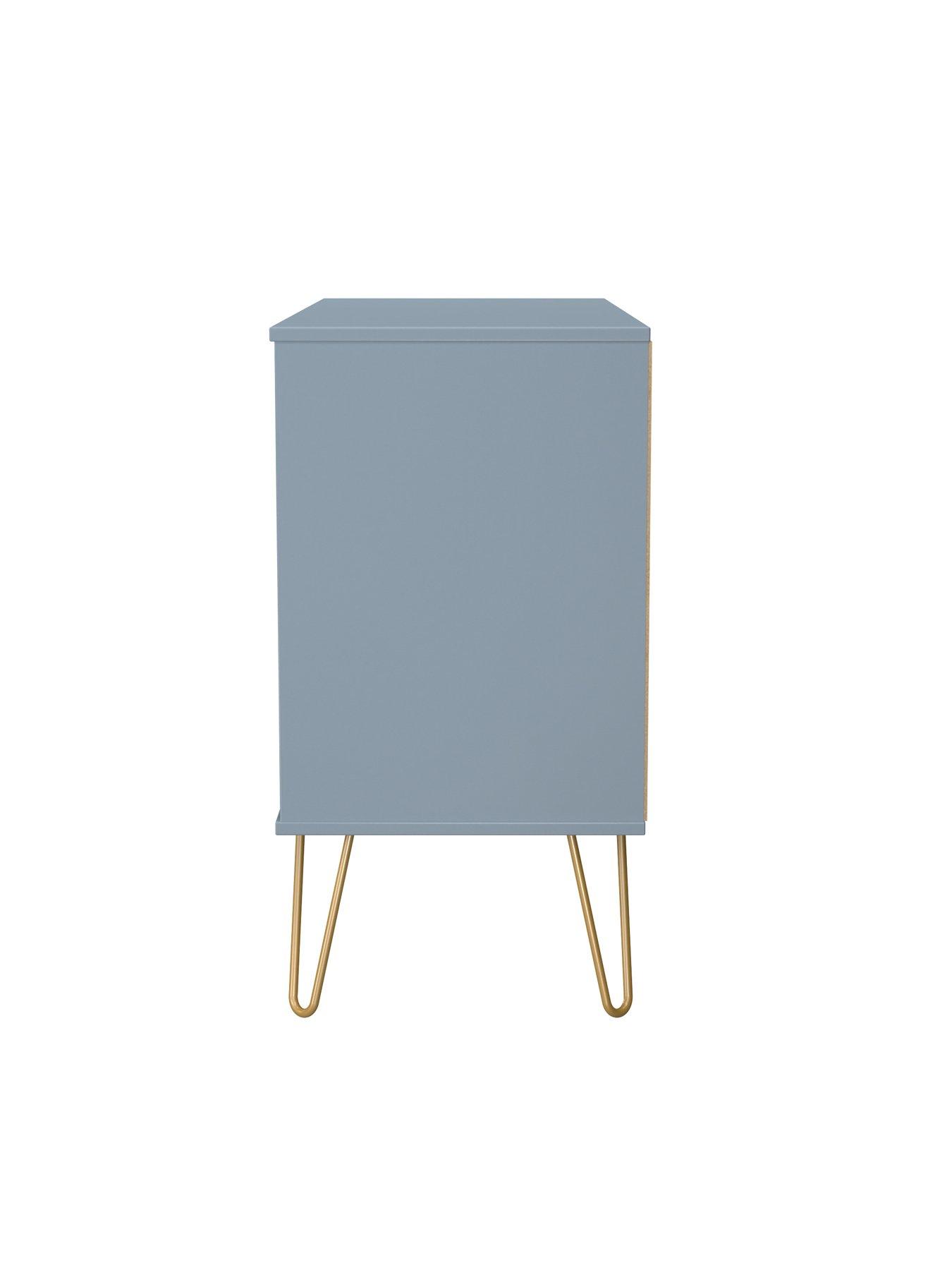 Image 4 of 6 of SWIFT Andie&nbsp;Ready Assembled 3 Drawer TV Unit - Blue