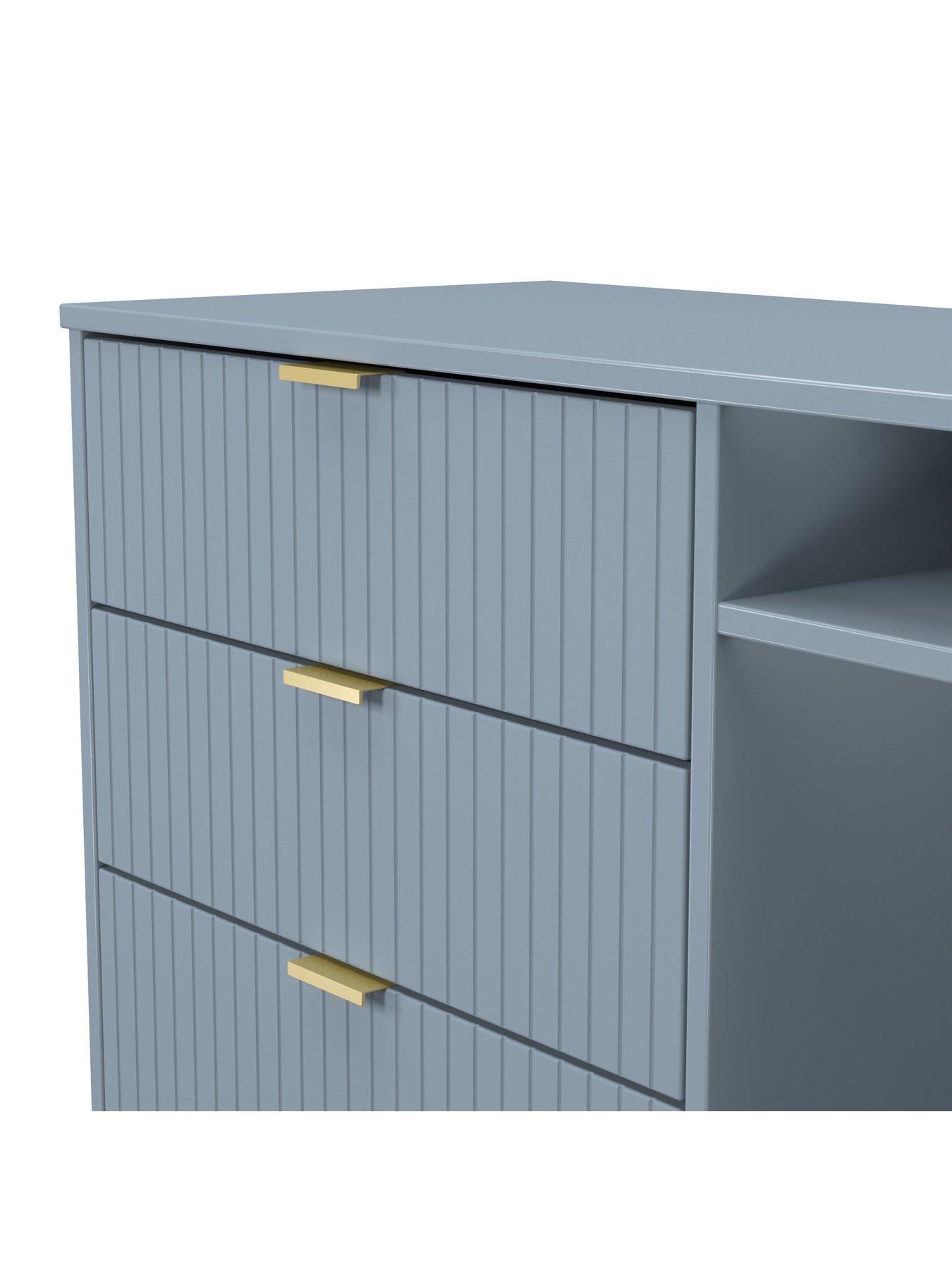 Image 5 of 6 of SWIFT Andie&nbsp;Ready Assembled 3 Drawer TV Unit - Blue