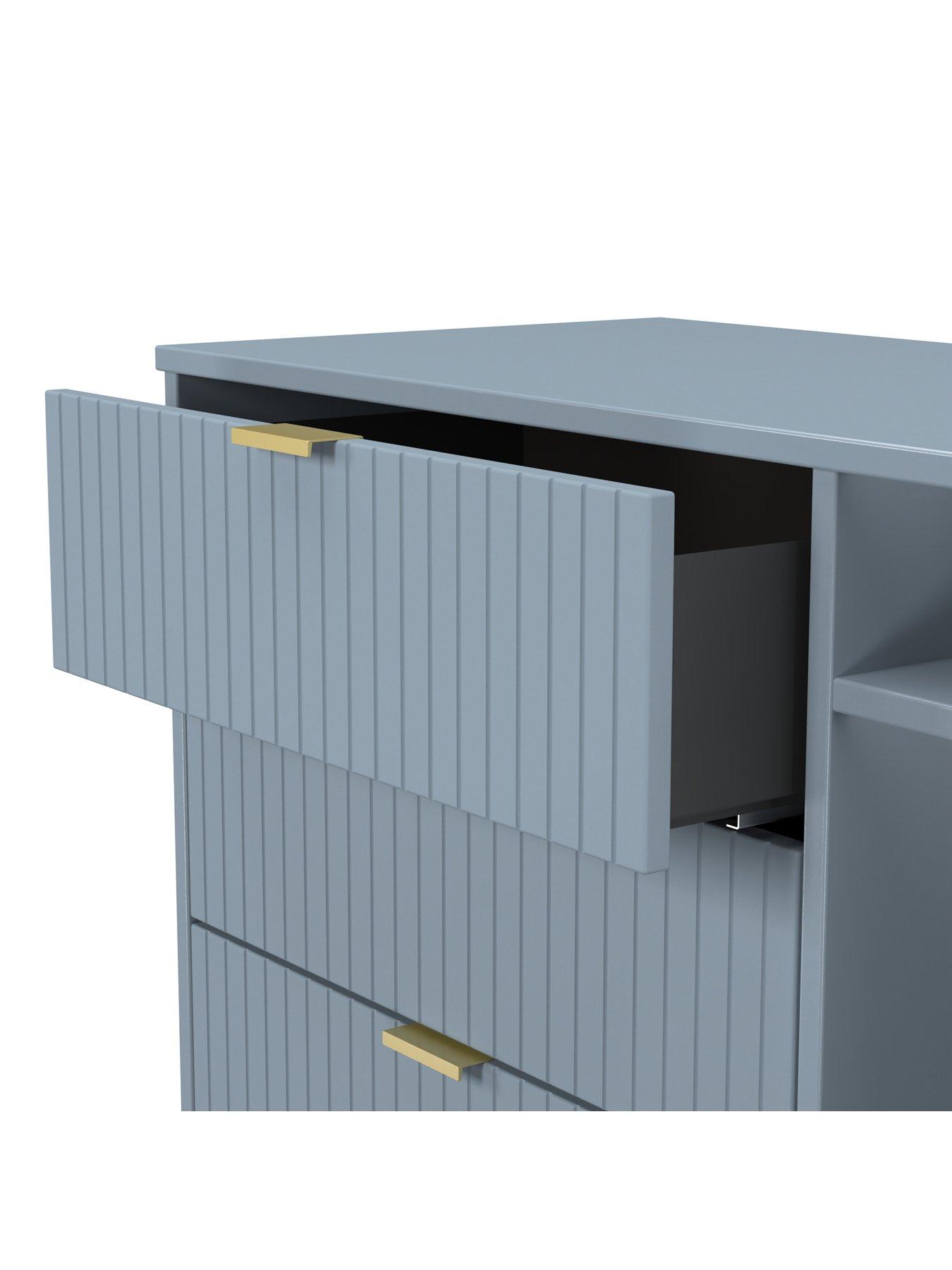 Image 6 of 6 of SWIFT Andie&nbsp;Ready Assembled 3 Drawer TV Unit - Blue