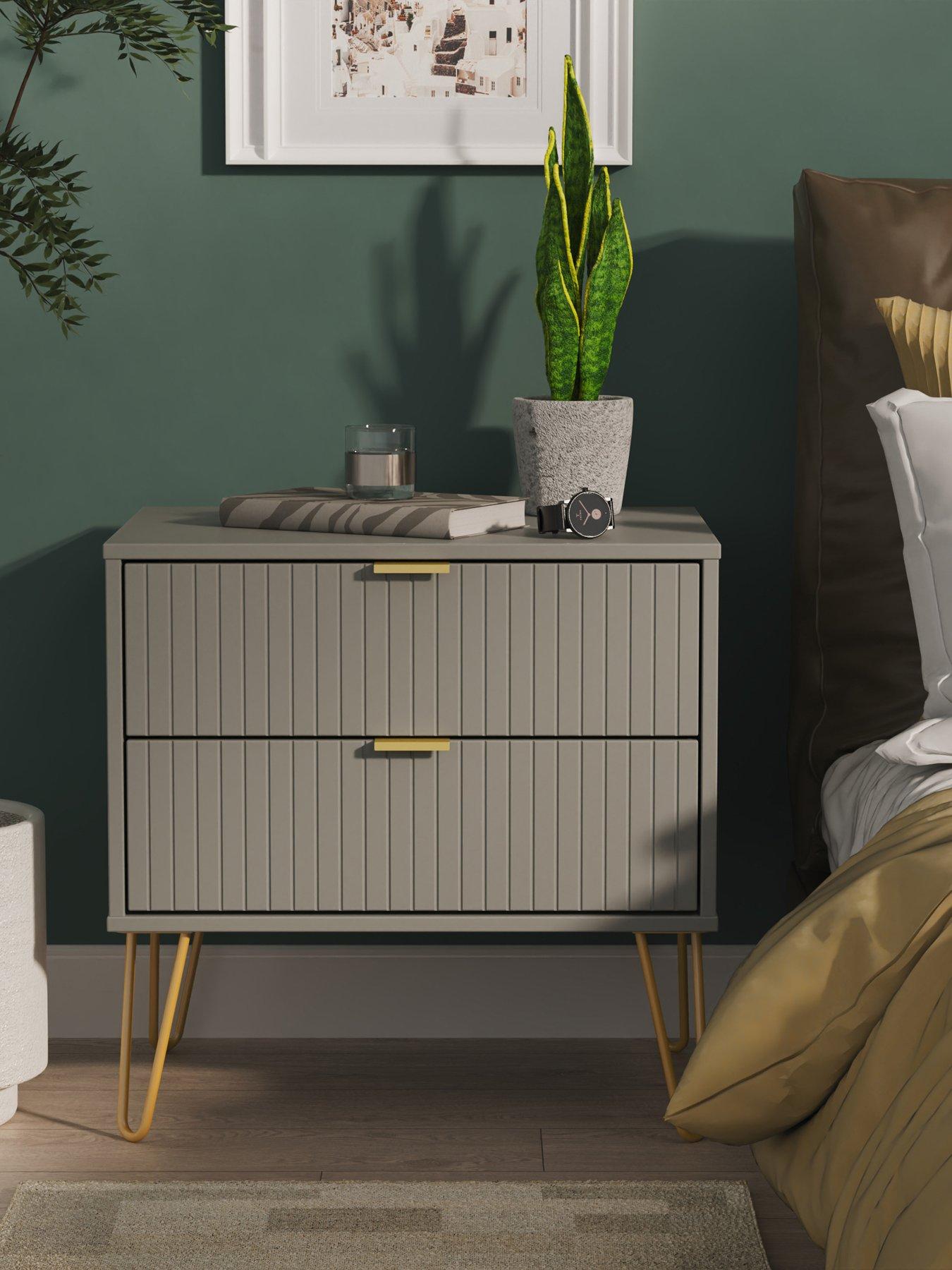 Image 1 of 6 of SWIFT Andie Ready Assembled&nbsp;2 Drawer Side Table - Grey
