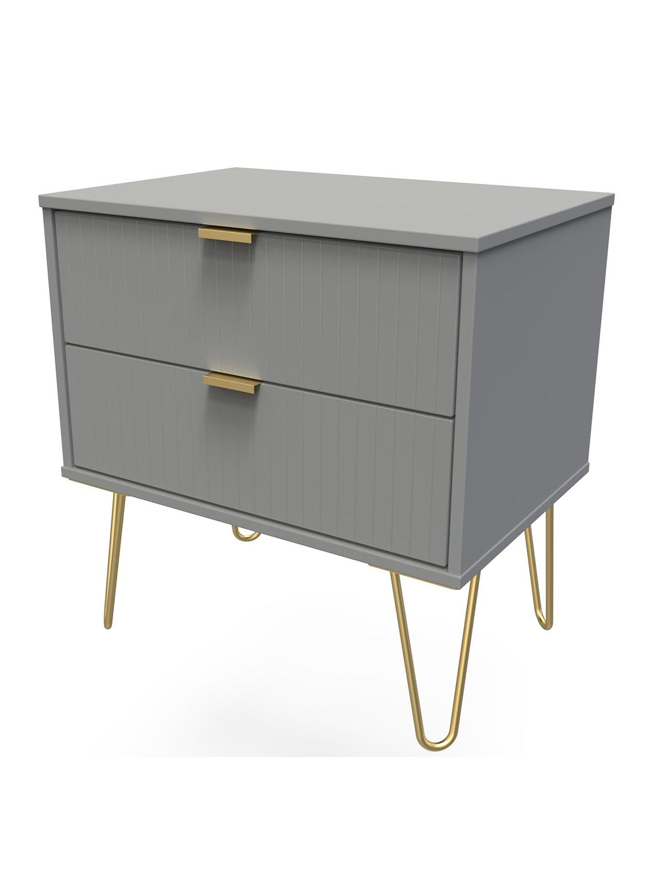 Image 3 of 6 of SWIFT Andie Ready Assembled&nbsp;2 Drawer Side Table - Grey