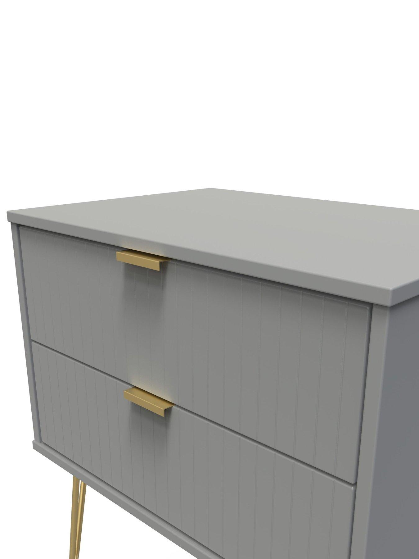 Image 4 of 6 of SWIFT Andie Ready Assembled&nbsp;2 Drawer Side Table - Grey