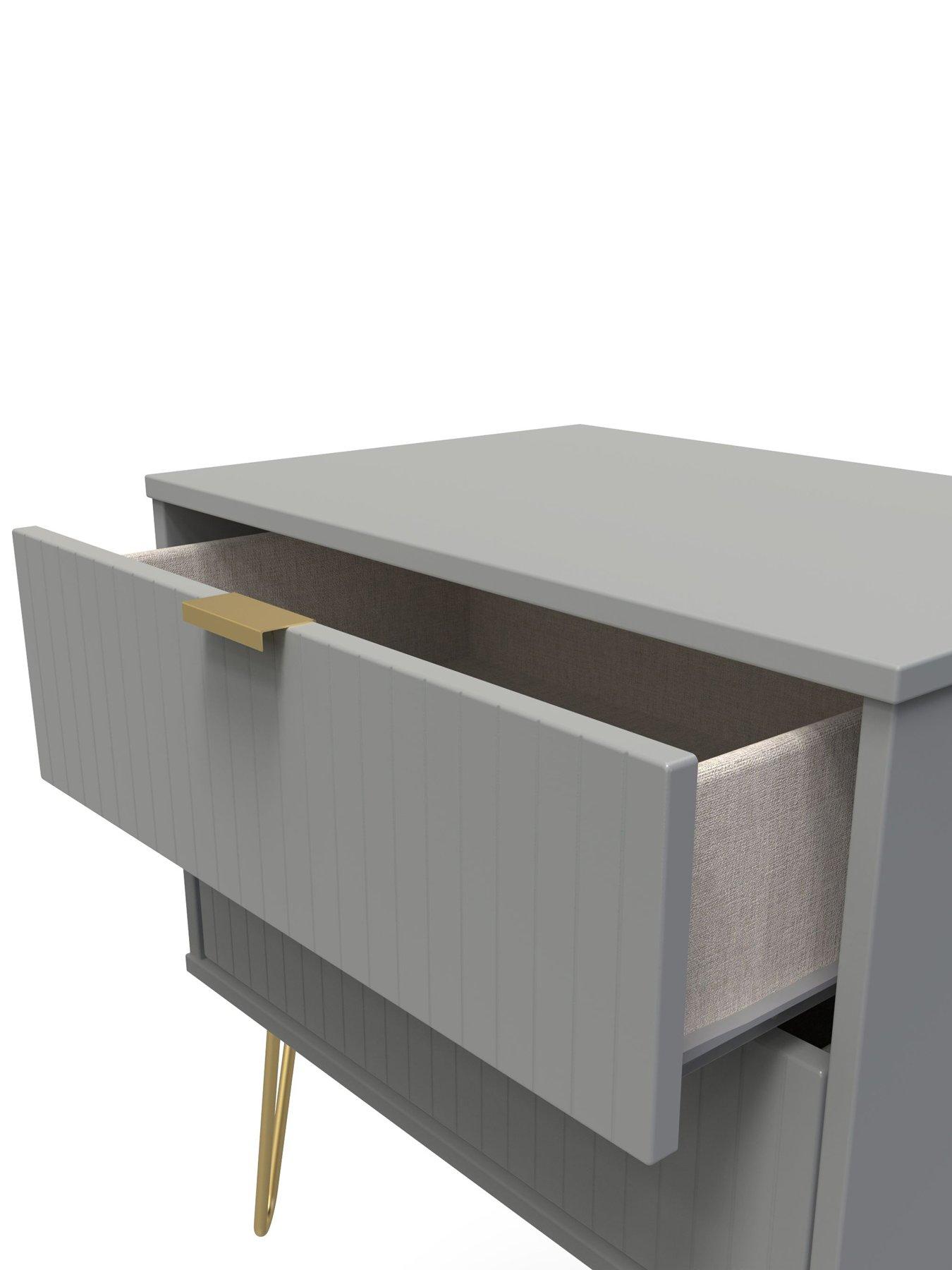 Image 5 of 6 of SWIFT Andie Ready Assembled&nbsp;2 Drawer Side Table - Grey