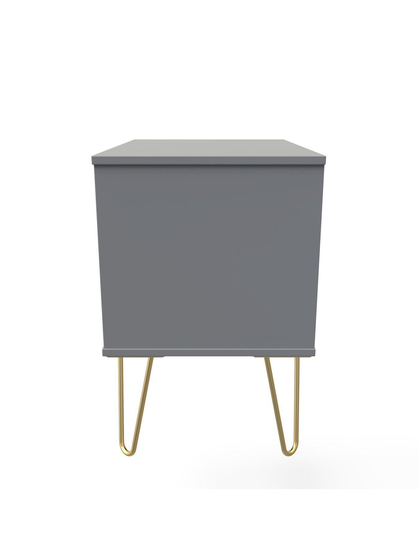Image 6 of 6 of SWIFT Andie Ready Assembled&nbsp;2 Drawer Side Table - Grey