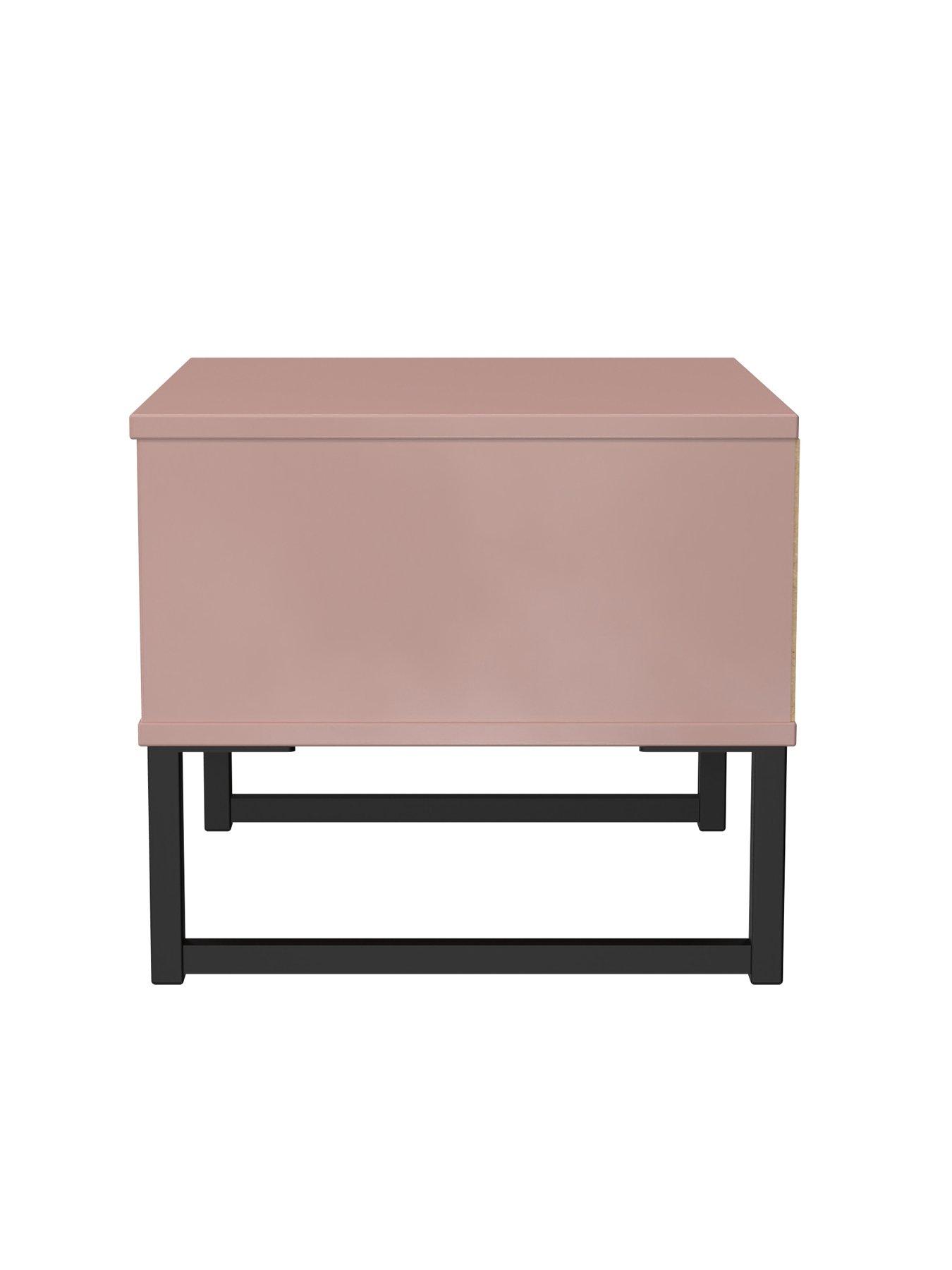 Image 4 of 6 of SWIFT Emerson Ready Assembled&nbsp;1 Drawer Side Table -&nbsp;Pink