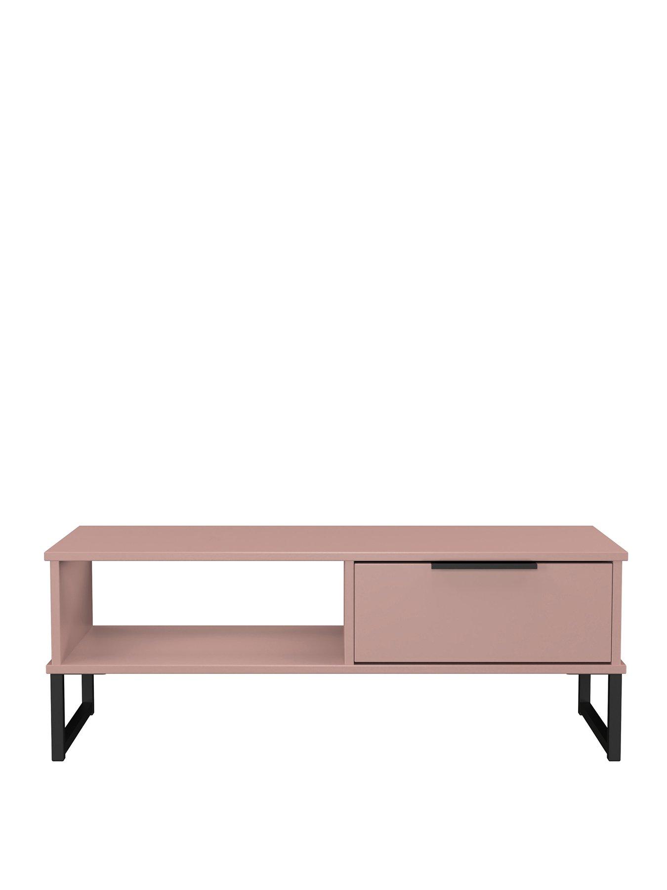 Image 2 of 6 of SWIFT Emerson Ready Assembled 1 Drawer Coffee Table - Pink