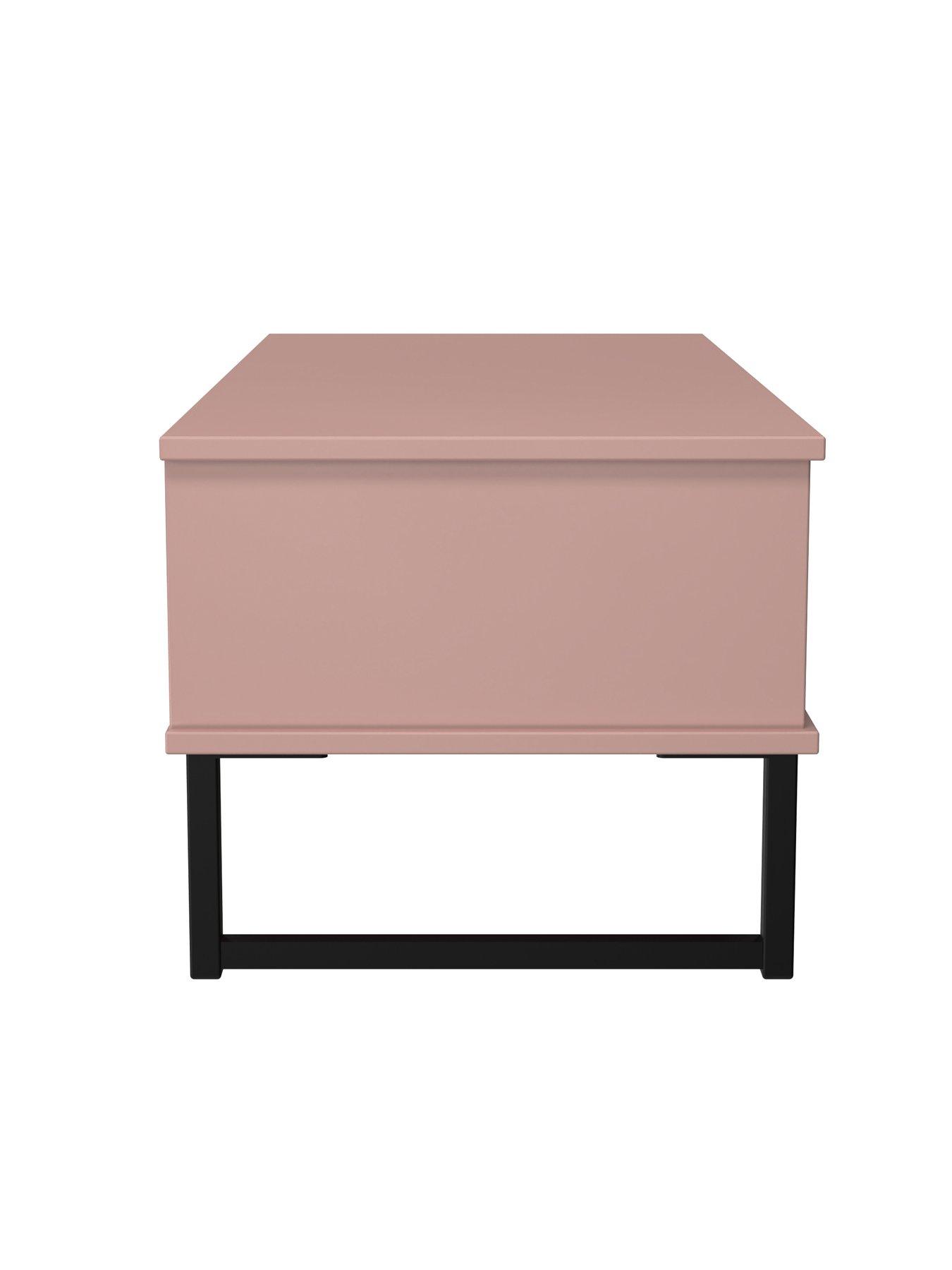 Image 4 of 6 of SWIFT Emerson Ready Assembled 1 Drawer Coffee Table - Pink