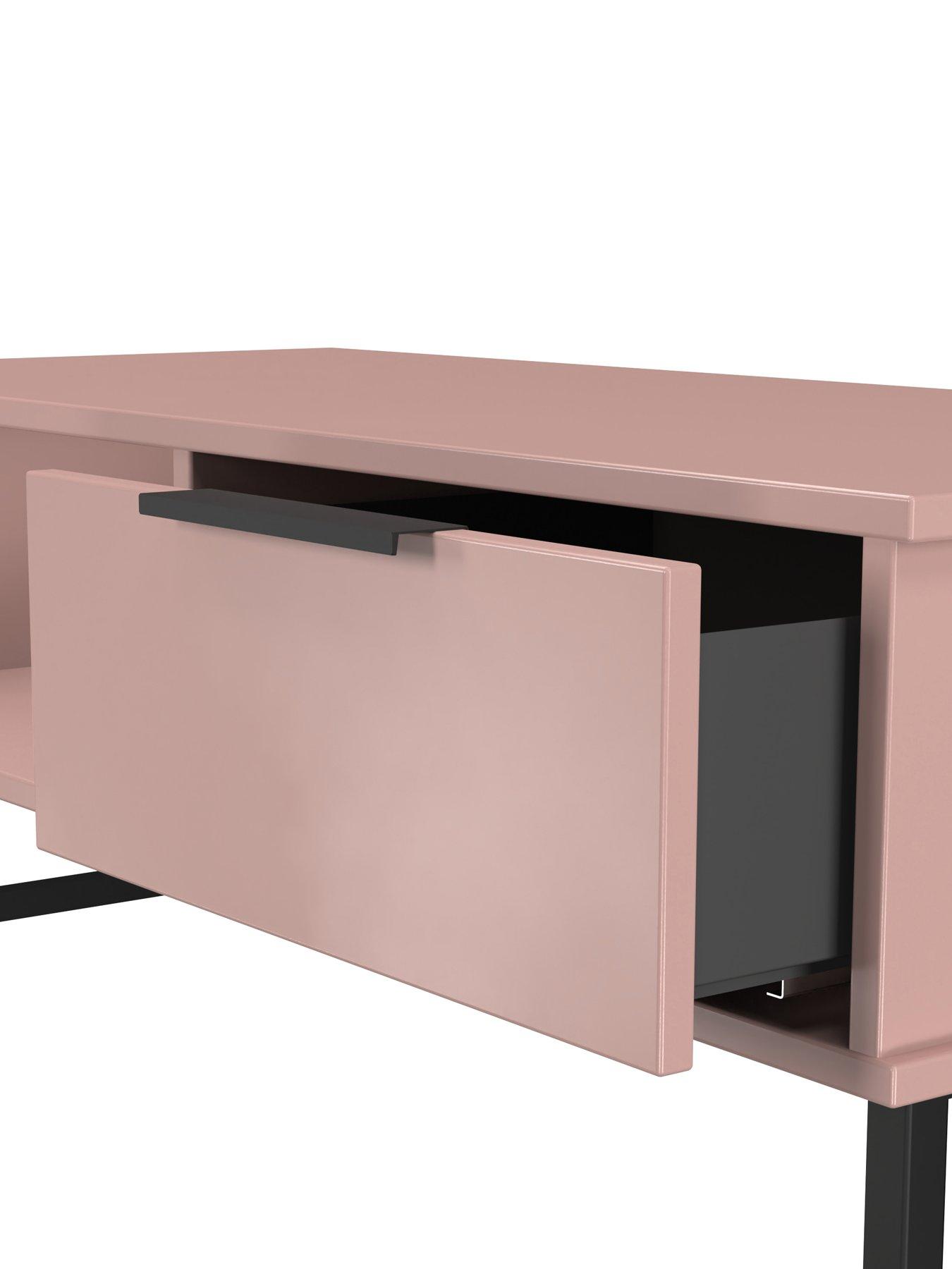 Image 6 of 6 of SWIFT Emerson Ready Assembled 1 Drawer Coffee Table - Pink
