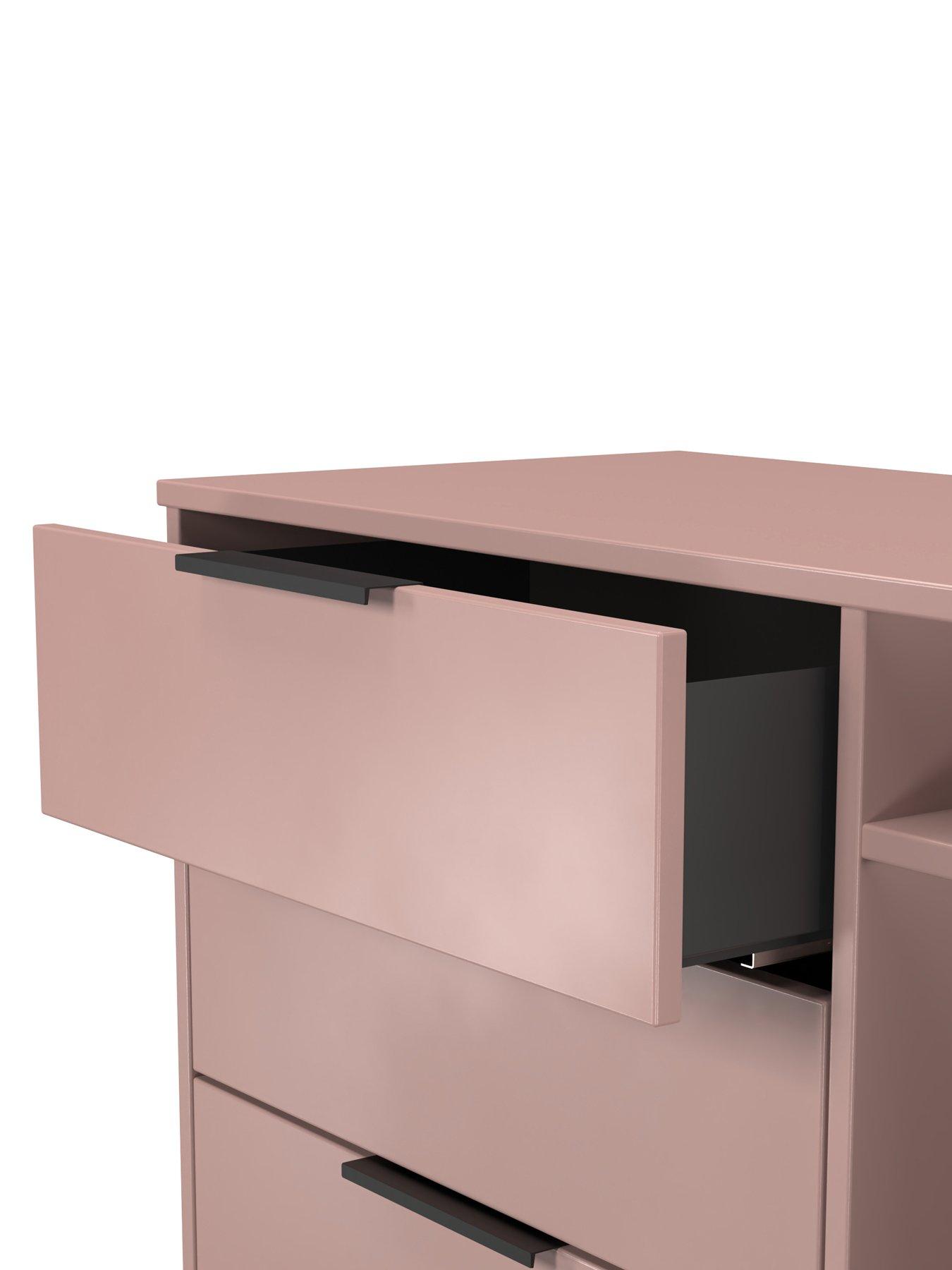 Image 5 of 5 of SWIFT Emerson Ready Assembled 3 Drawer Sideboard/TV&nbsp;Unit - Pink