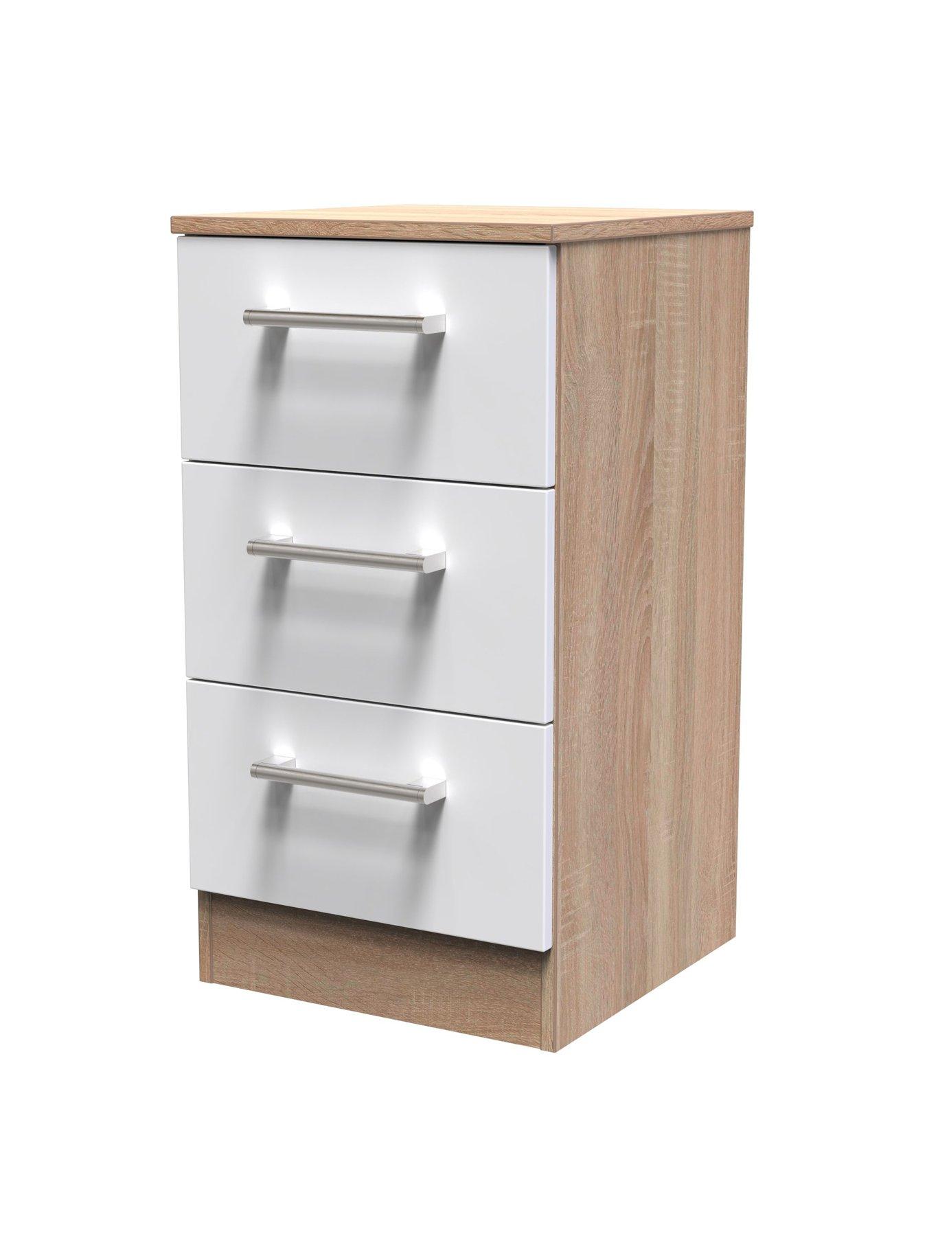 Image 5 of 6 of SWIFT Chester Ready Assembled&nbsp;Bedroom Furniture Package - 2 Door Wardrobe, 3 Drawer Chest and 3 Bedside Table
