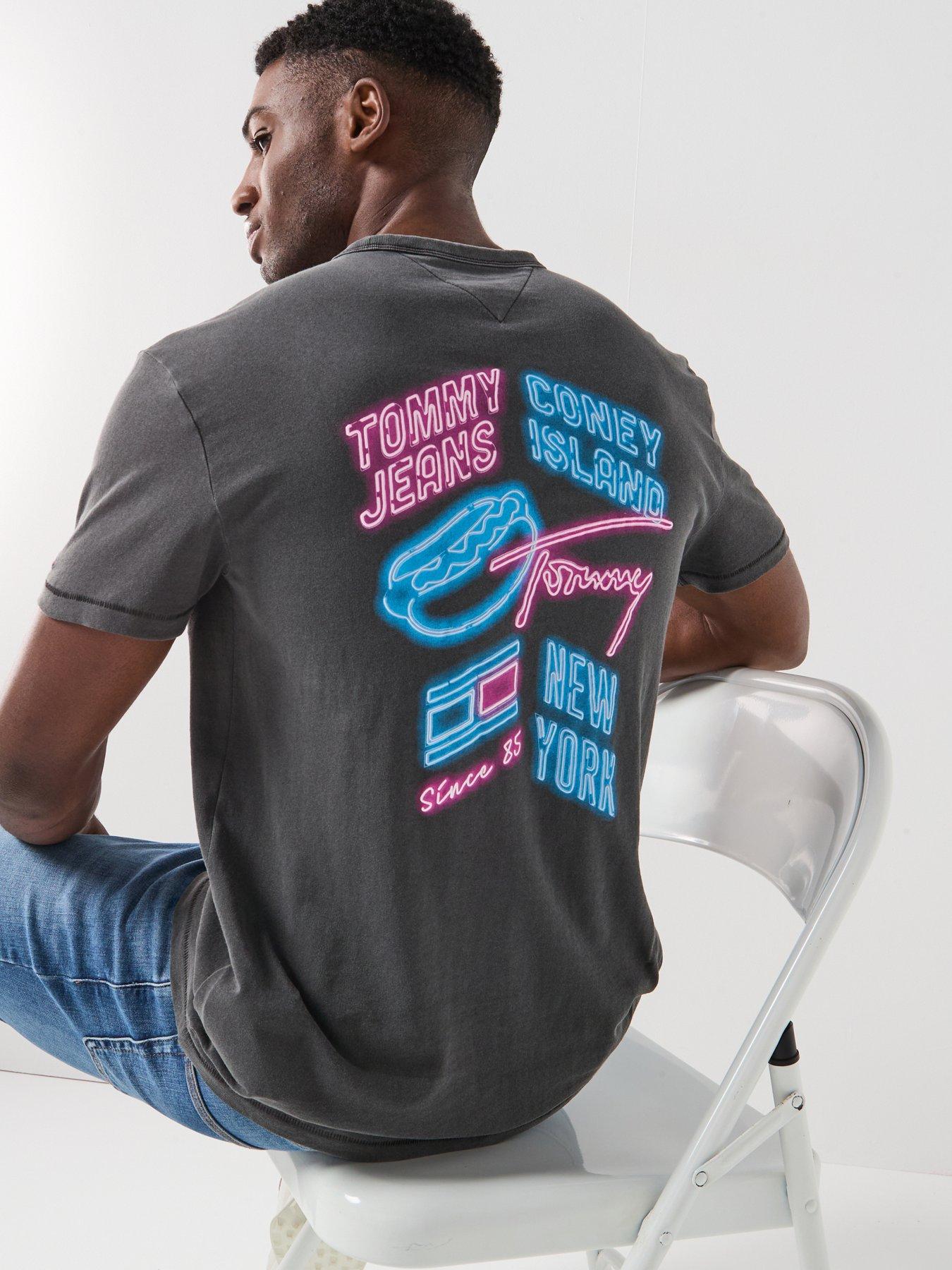 undefined Tommy Jeans Neon Lights Back Graphic T-shirt - Black