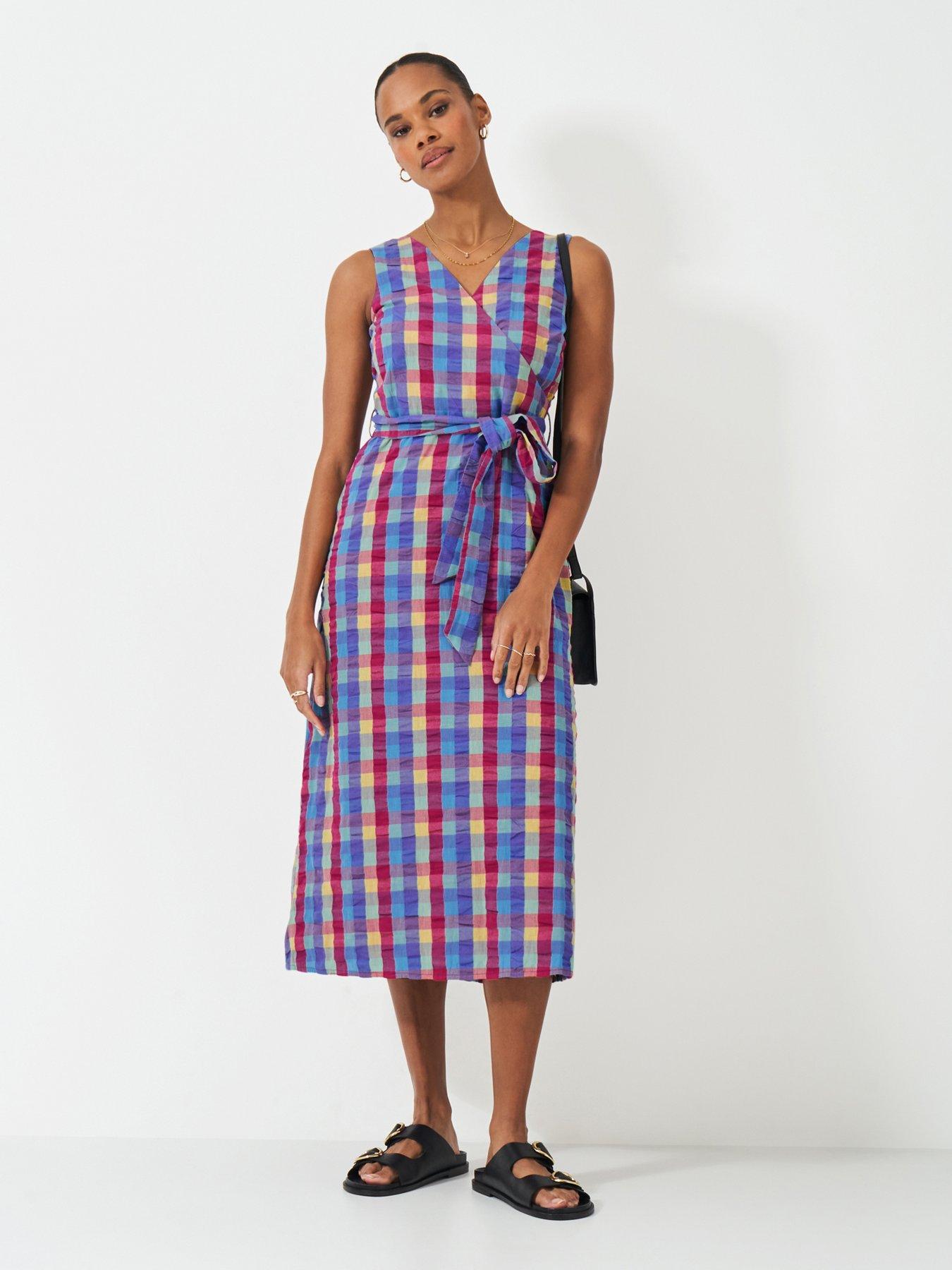 undefined Jenny Cotton Wrap-Front Dress - Pink