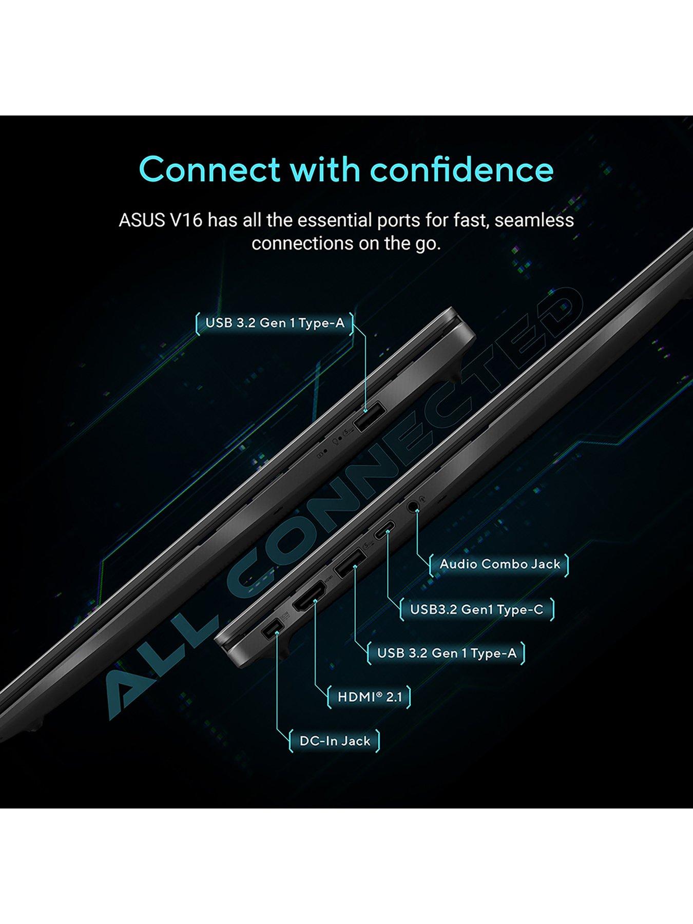 Image 6 of 7 of Asus V16 Gaming Laptop - 16in WUXGA (144Hz) - Intel Core i5 - RTX 4050 - 16GB RAM - 512GB SSD - Black