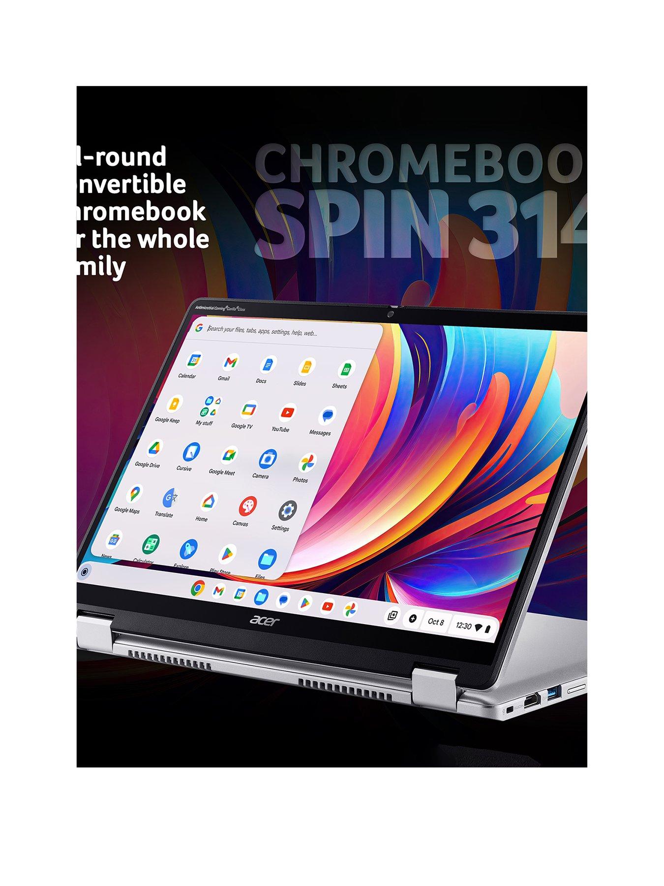 Image 2 of 8 of Acer Chromebook Spin 314 CP314-2HN - 14in WUXGA Touch/Pen Supportive - Intel N100 - 4GB RAM - 128GB - Silver