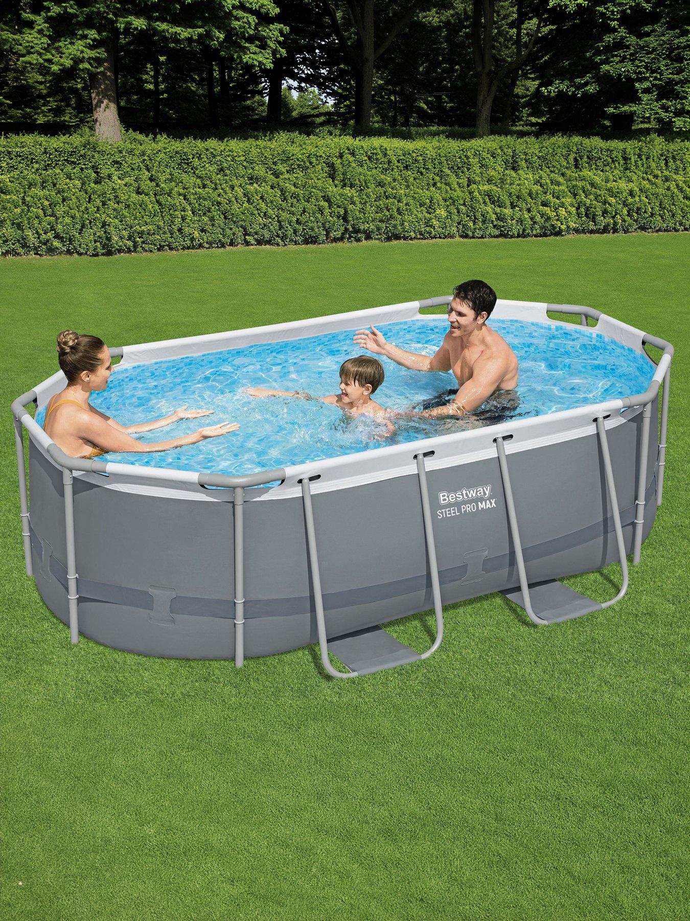 Image 1 of 5 of Bestway Steel Pro MAX 10ft x 6ft 7in x 33in Oval Pool Set