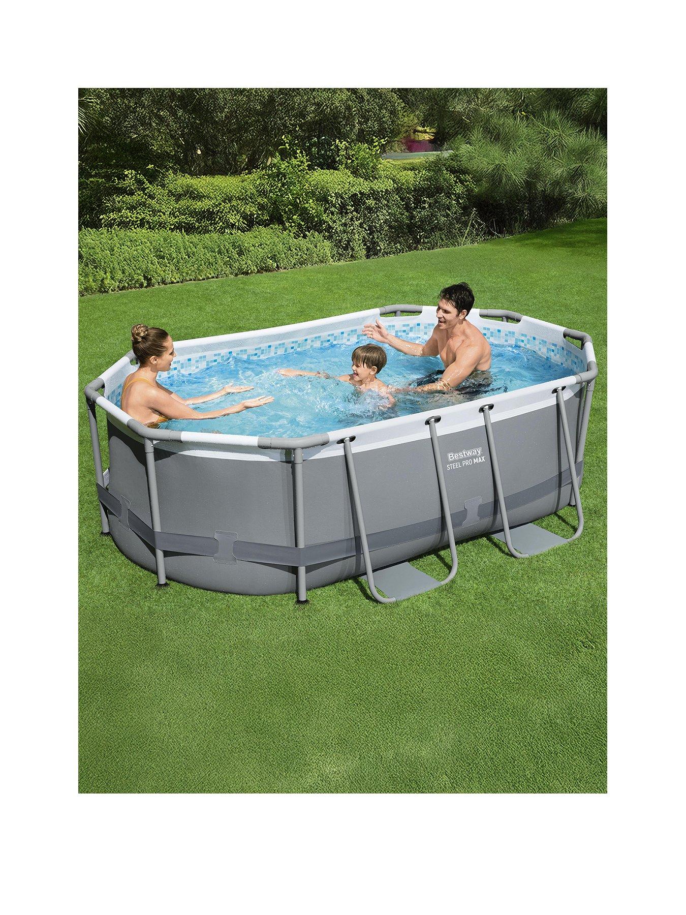 Image 1 of 7 of Bestway Steel Pro MAX 10ft x 6ft 7in x 33in Oval Pool Set