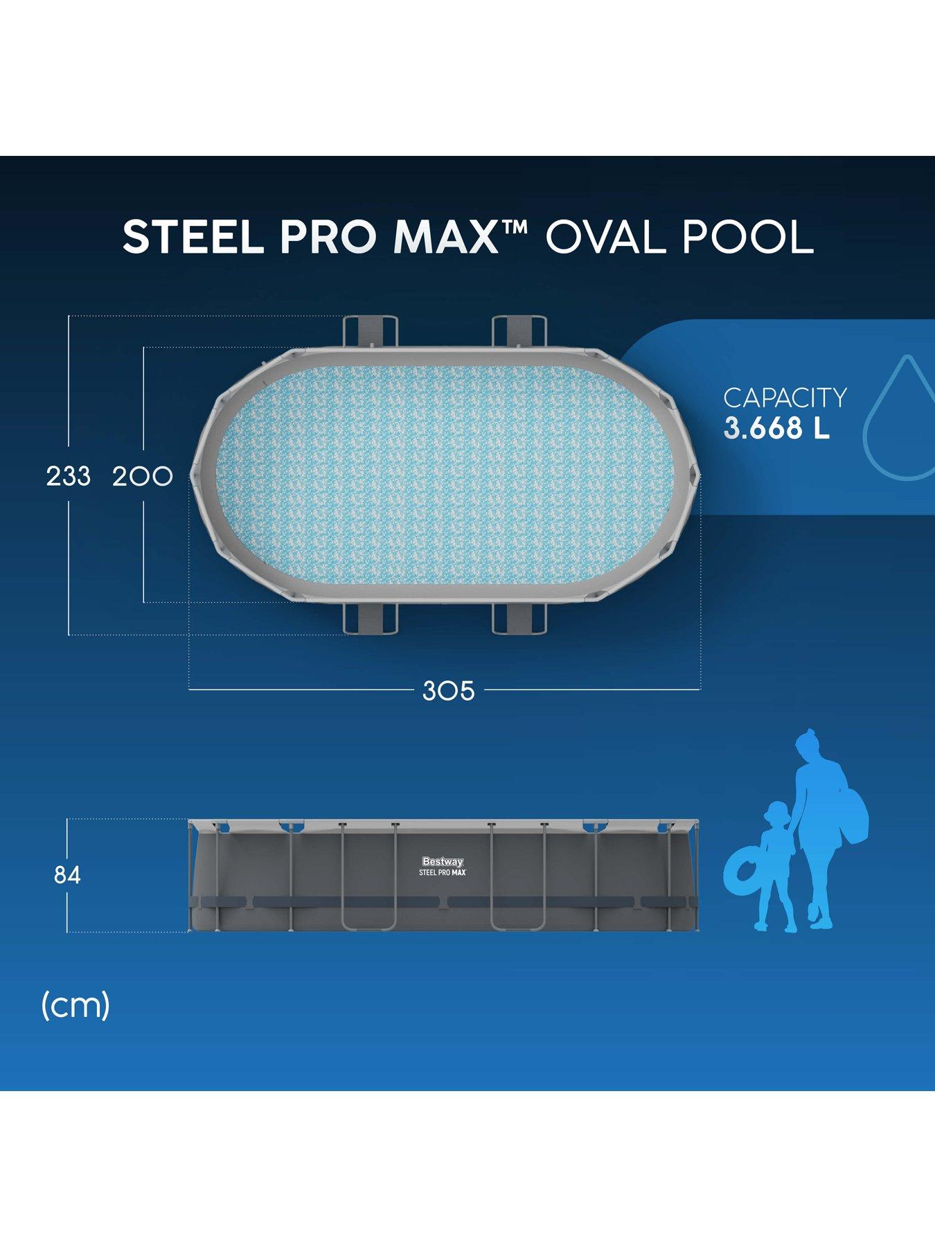 Image 4 of 5 of Bestway Steel Pro MAX 10ft x 6ft 7in x 33in Oval Pool Set