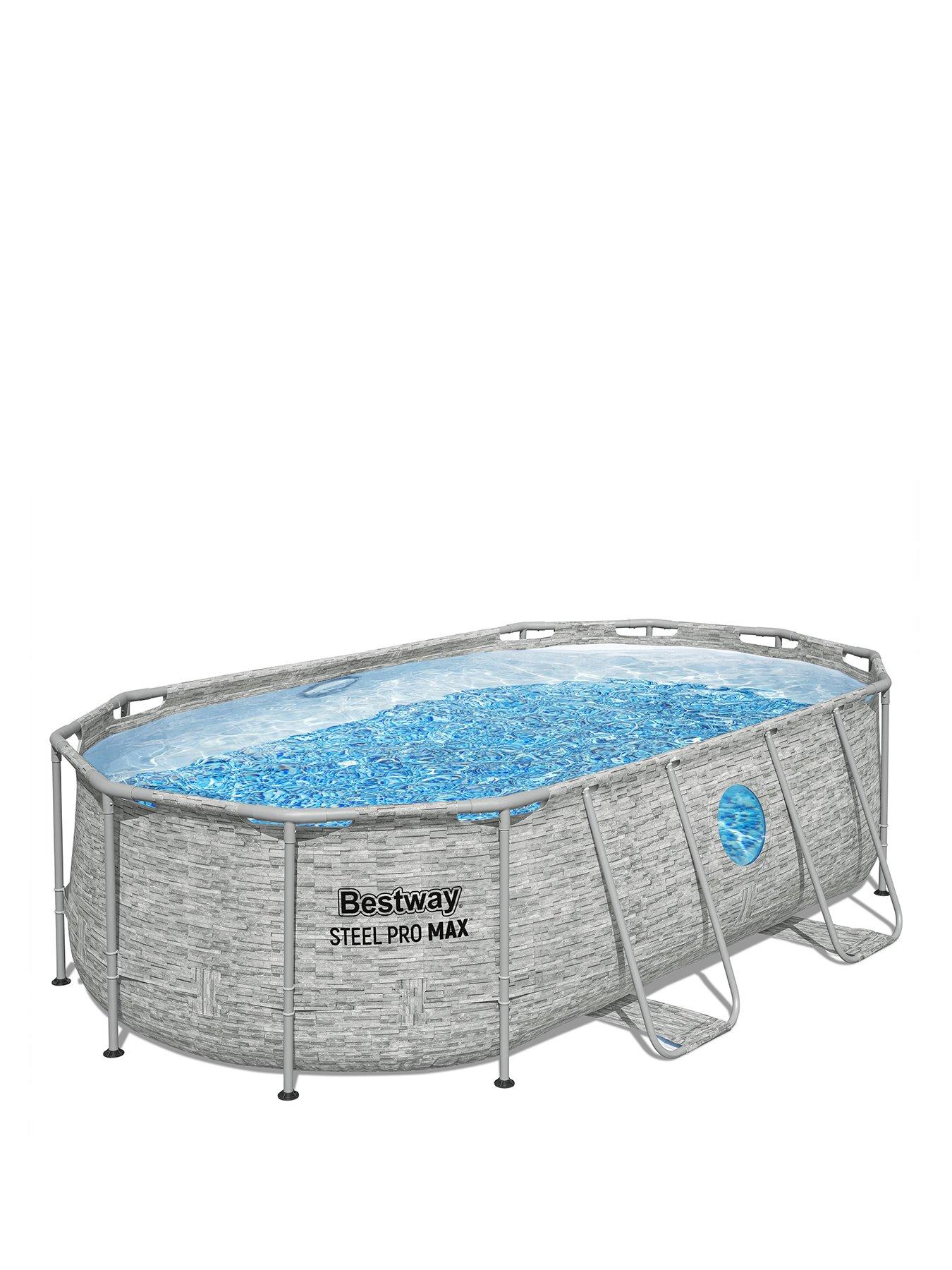 Image 2 of 7 of Bestway 14ft x 8ft 2 x 39.5in Splashview Pool Set Oval