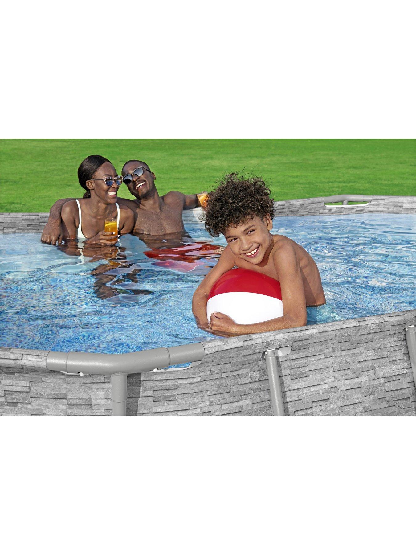 Image 4 of 7 of Bestway 14ft x 8ft 2 x 39.5in Splashview Pool Set Oval