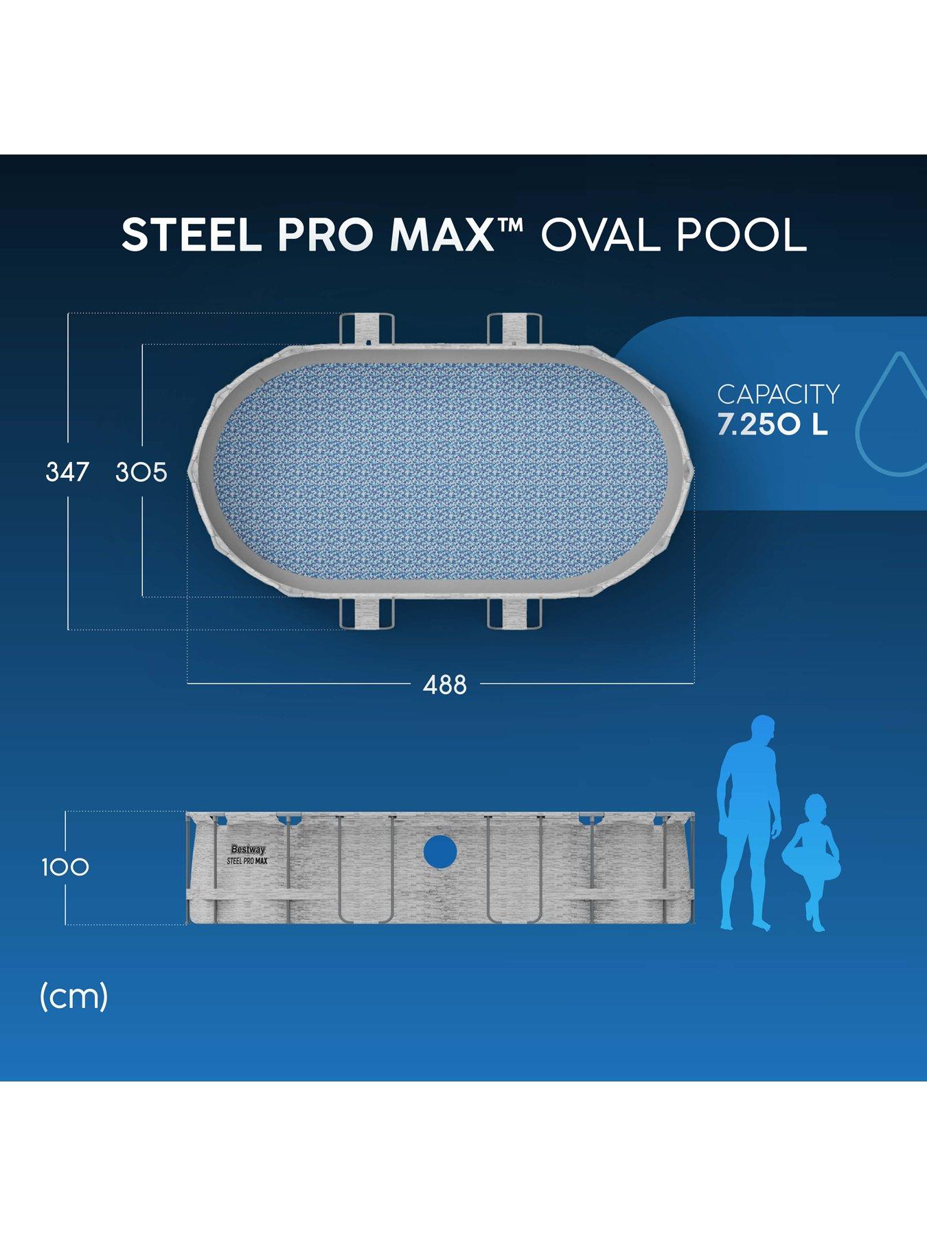 Image 6 of 7 of Bestway 14ft x 8ft 2 x 39.5in Splashview Pool Set Oval