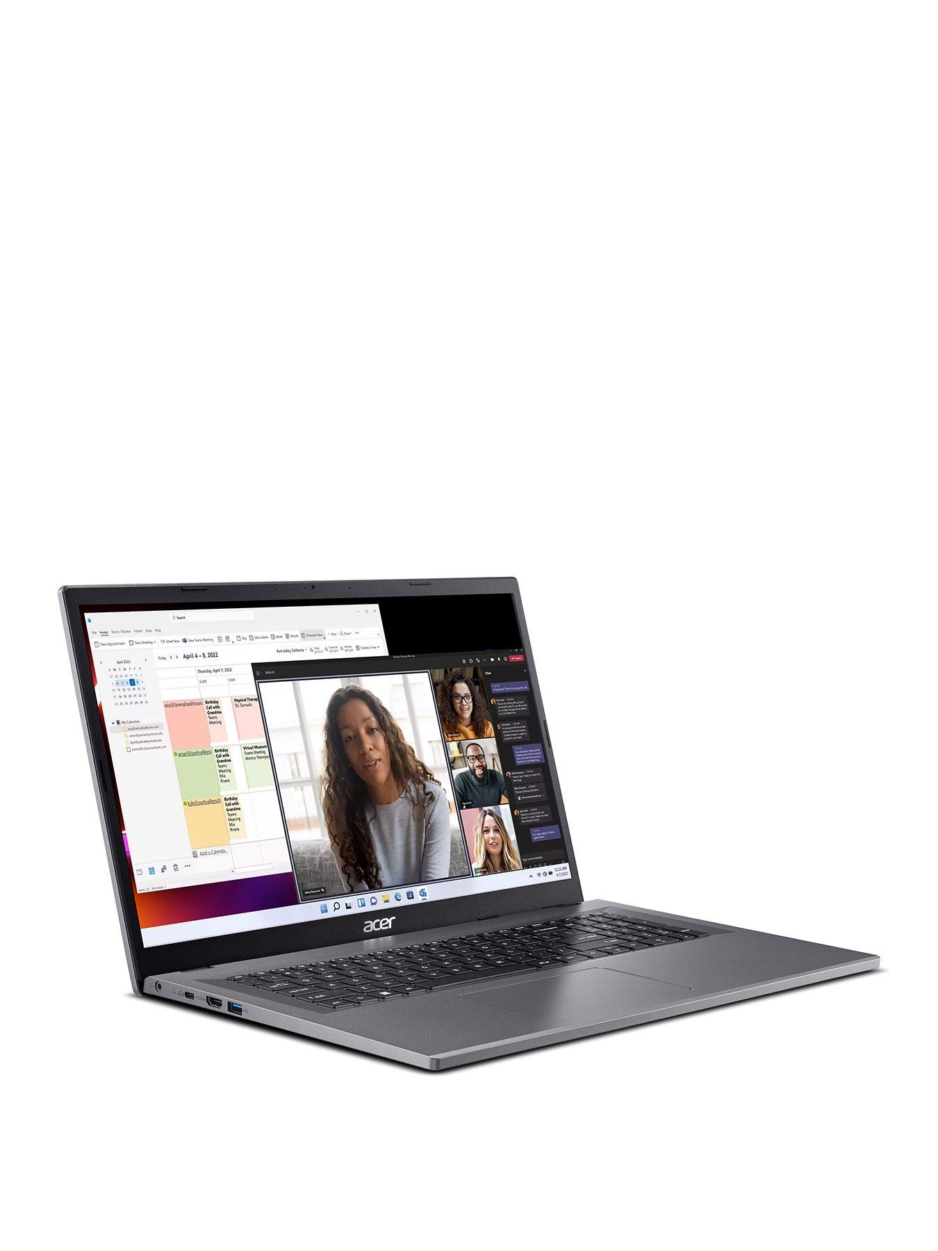 Image 2 of 8 of Acer Aspire 3 A317-55P Laptop - 17.3in HD+,&nbsp;Intel N100, 4GB RAM, 128GB SSD&nbsp;- Silver