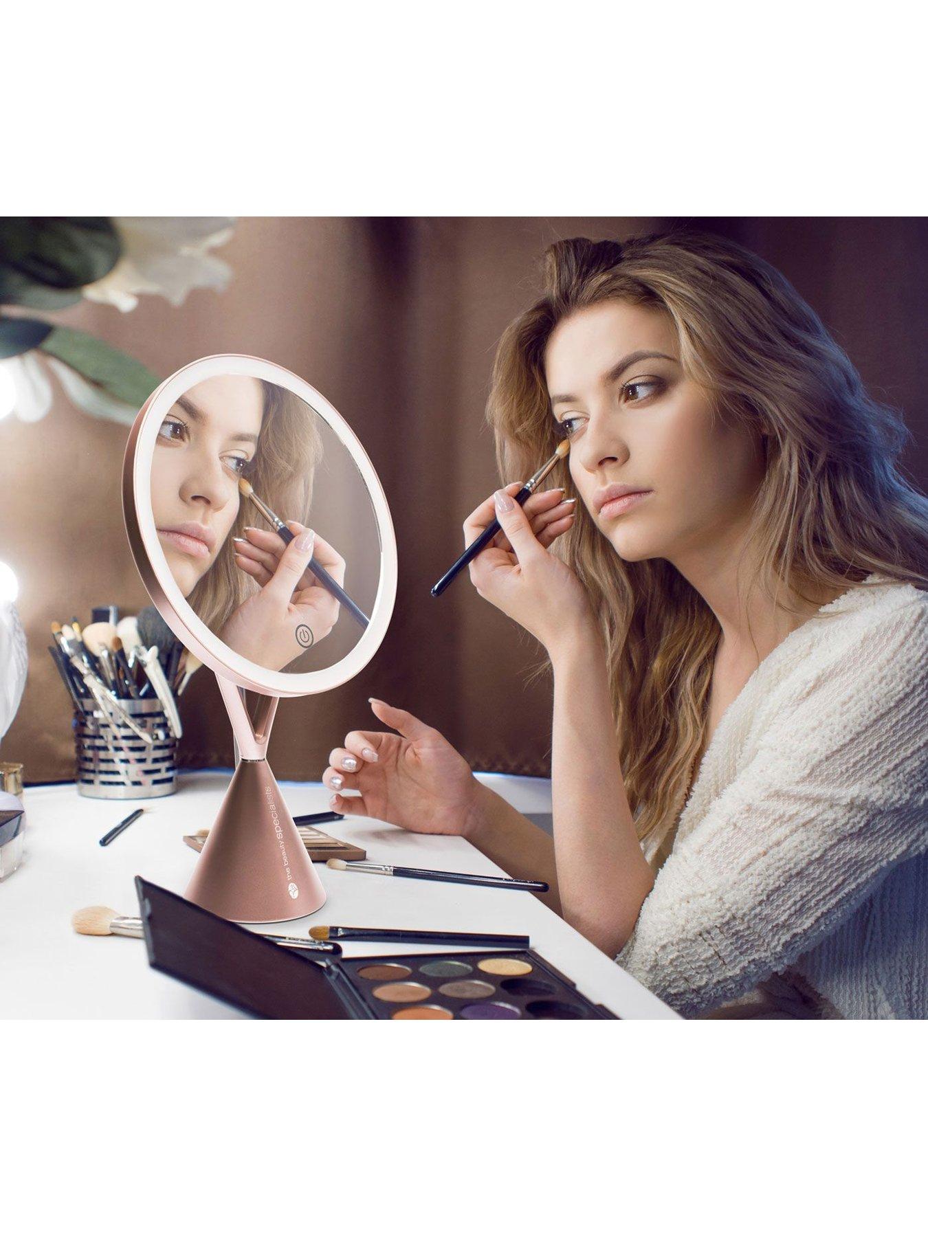 Image 2 of 6 of Rio HD Illuminated Makeup Mirror With Compact Magnifying Mirror