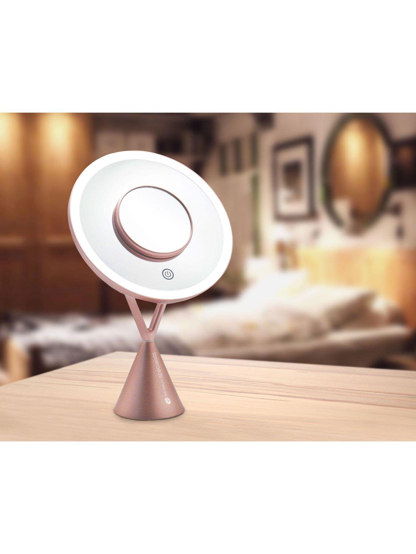 Image 5 of 6 of Rio HD Illuminated Makeup Mirror With Compact Magnifying Mirror