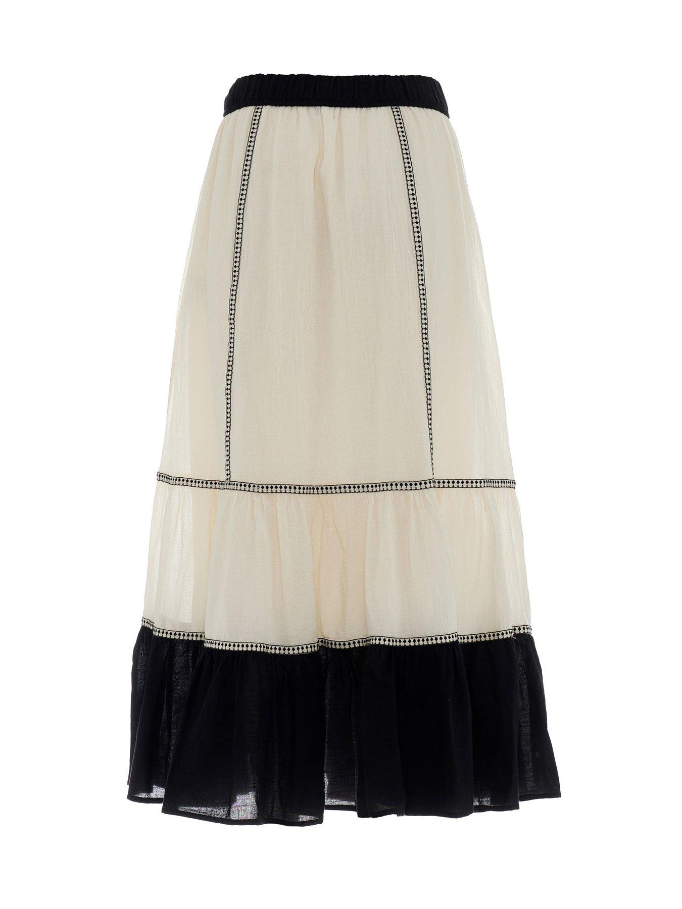 Lace Skirt Gonna Lunga Twin Set Gonna Lunga Gonna Tulle Avorio