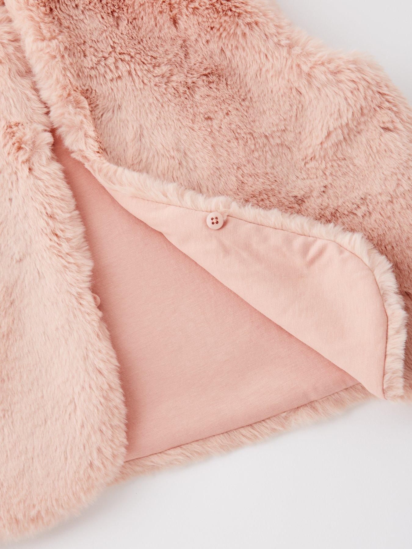 Image 4 of 4 of V by Very Girls Faux Fur Gilet - Pink