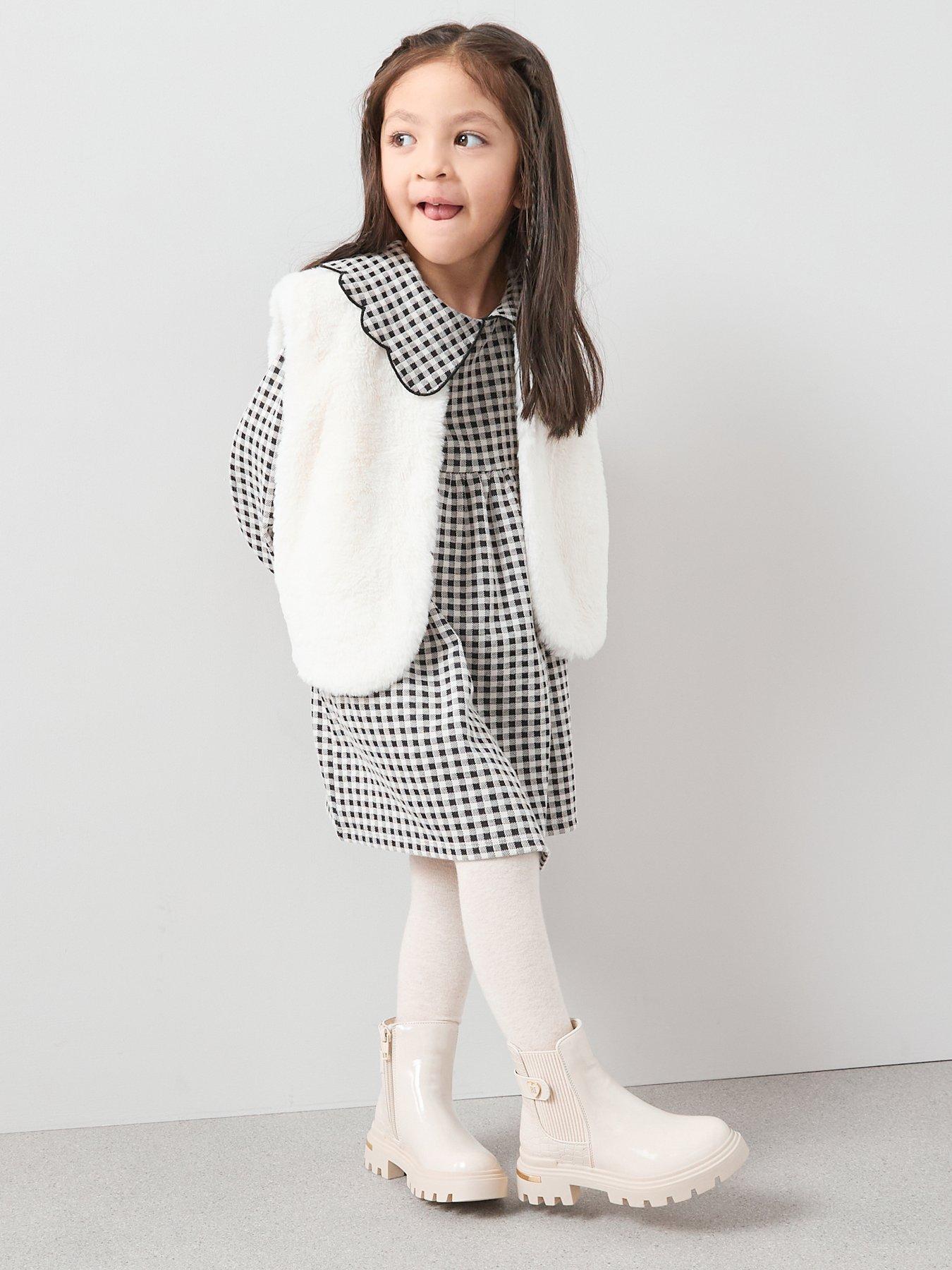 The Very Collection Girls Faux Fur Gilet - Cream