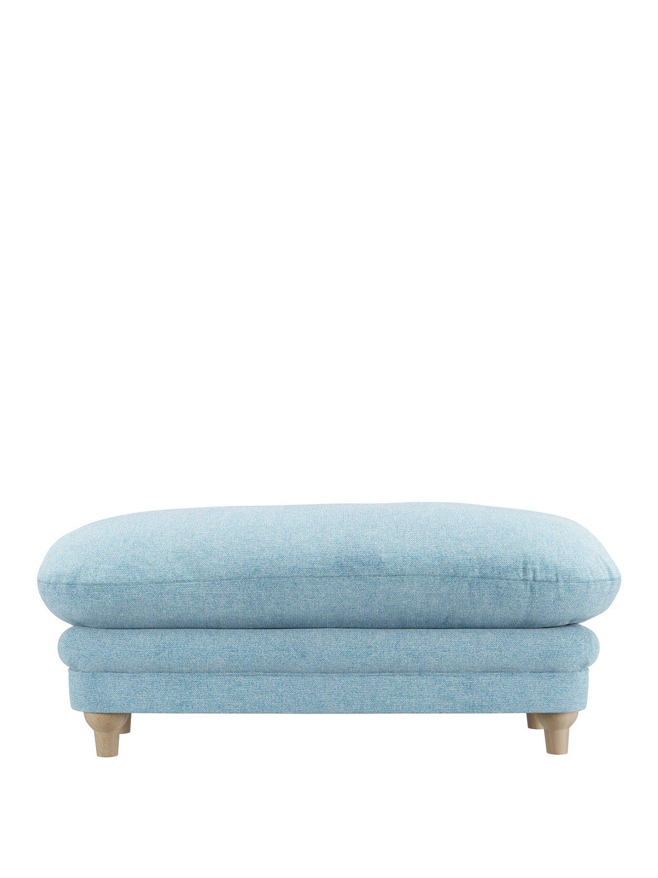 Image 2 of 4 of LPD Home Plumpton Footstool - Duck Egg