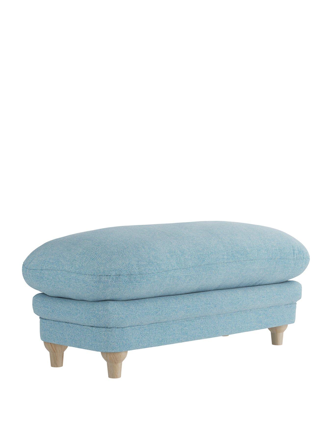 Image 3 of 4 of LPD Home Plumpton Footstool - Duck Egg