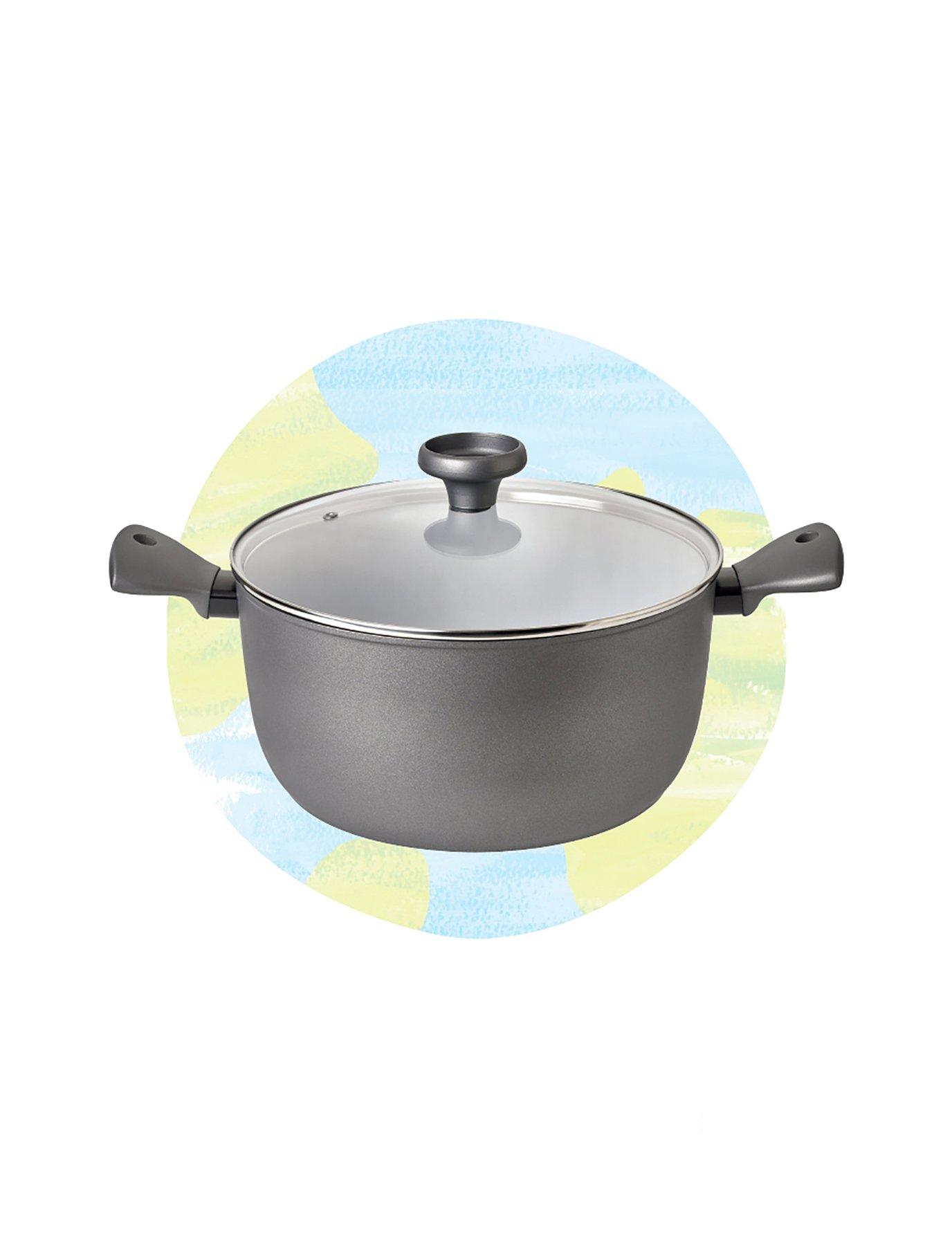 Prestige Earth Pan Ceramic Non-Stick 28 cm/7.7-Litre Stock Pot with Lid