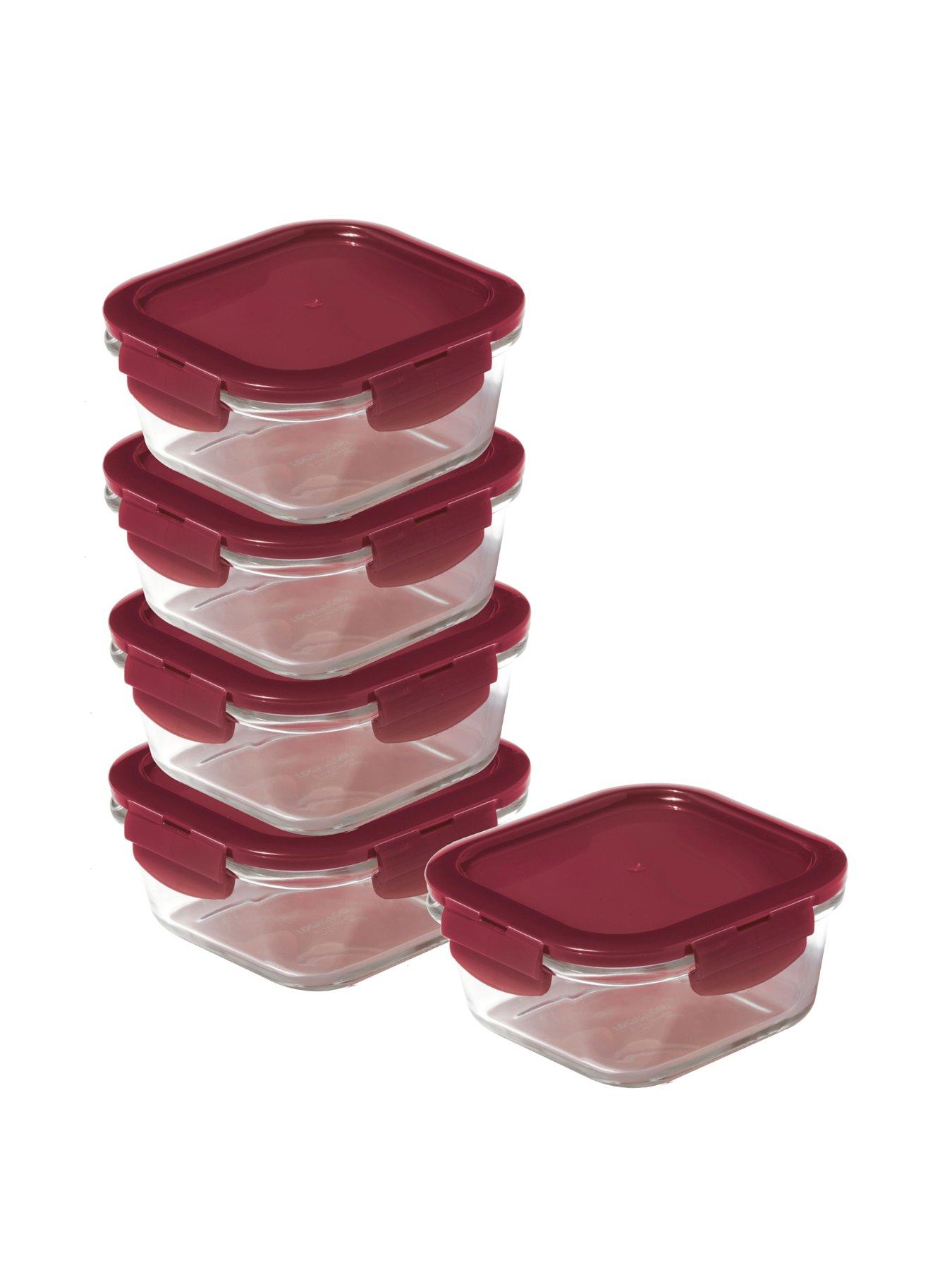 Image 1 of 6 of LocknLock Ovenglass Square, 500ml Set Of 5