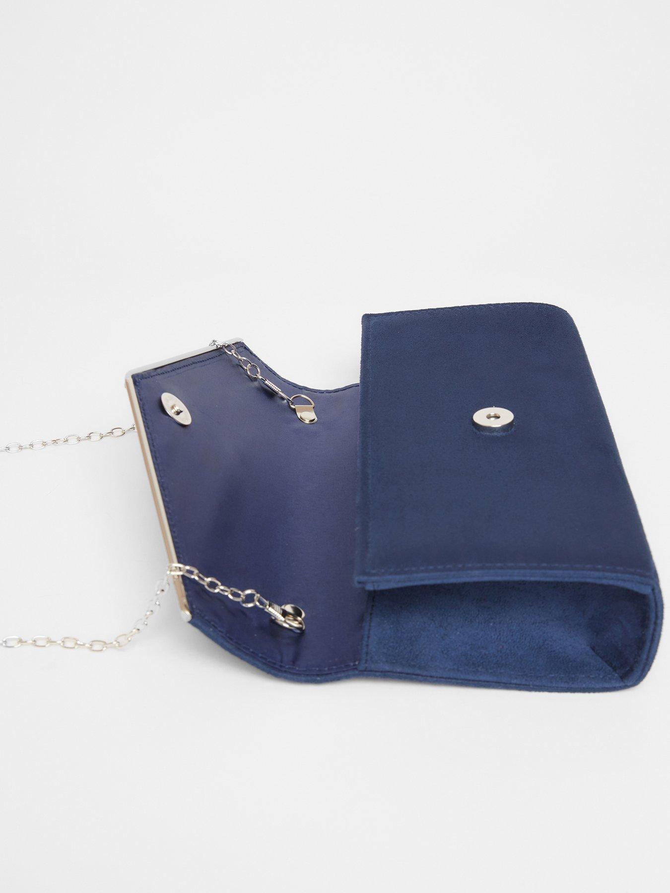 Quiz Navy Thin Clutch Bag Very