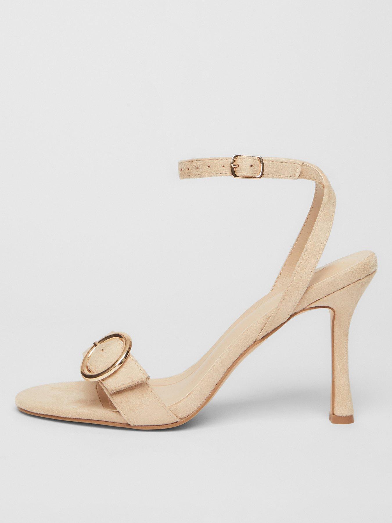 undefined Nude Buckle Front Heels
