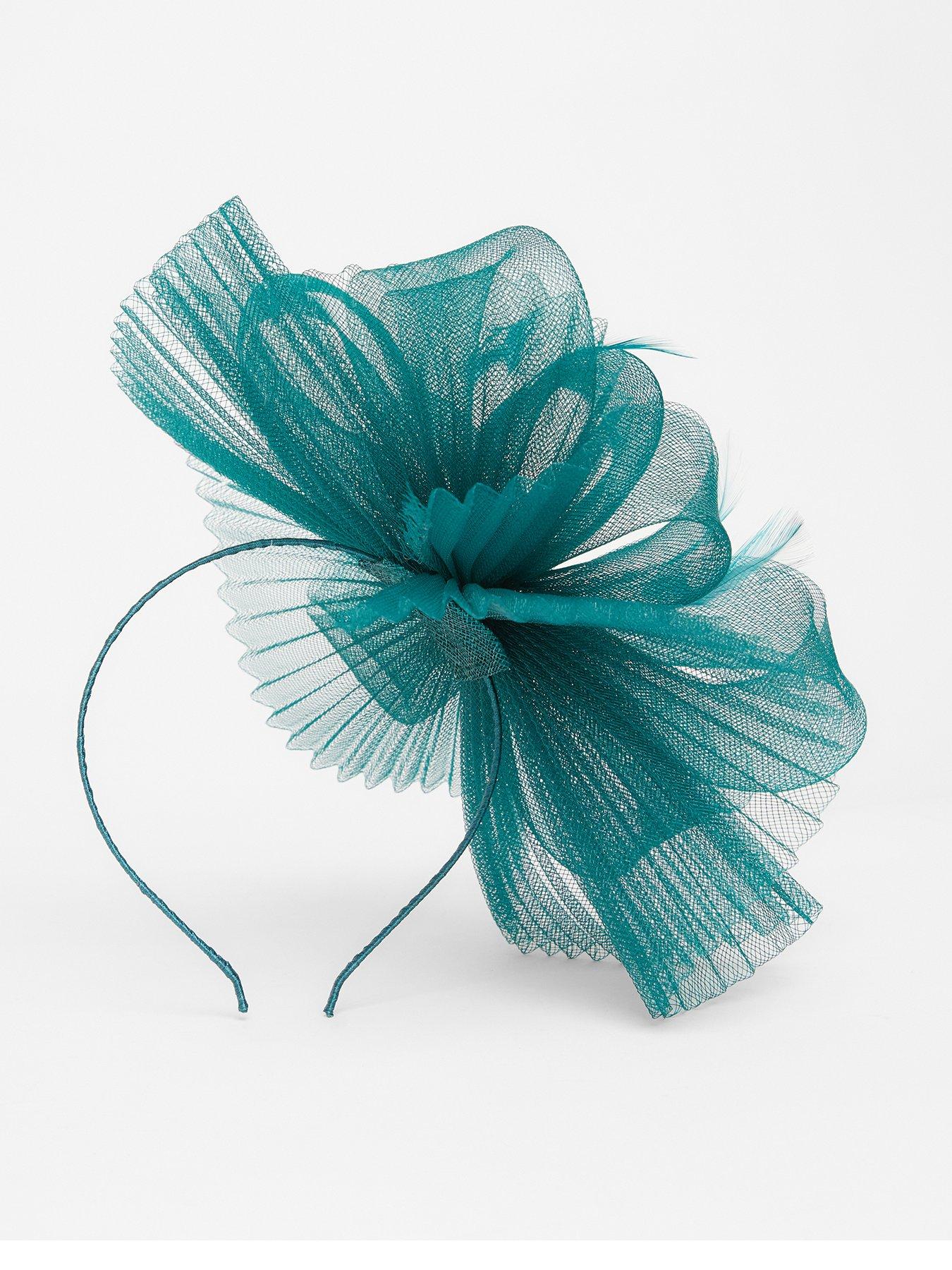 undefined Green Pleated Headband Fascinator