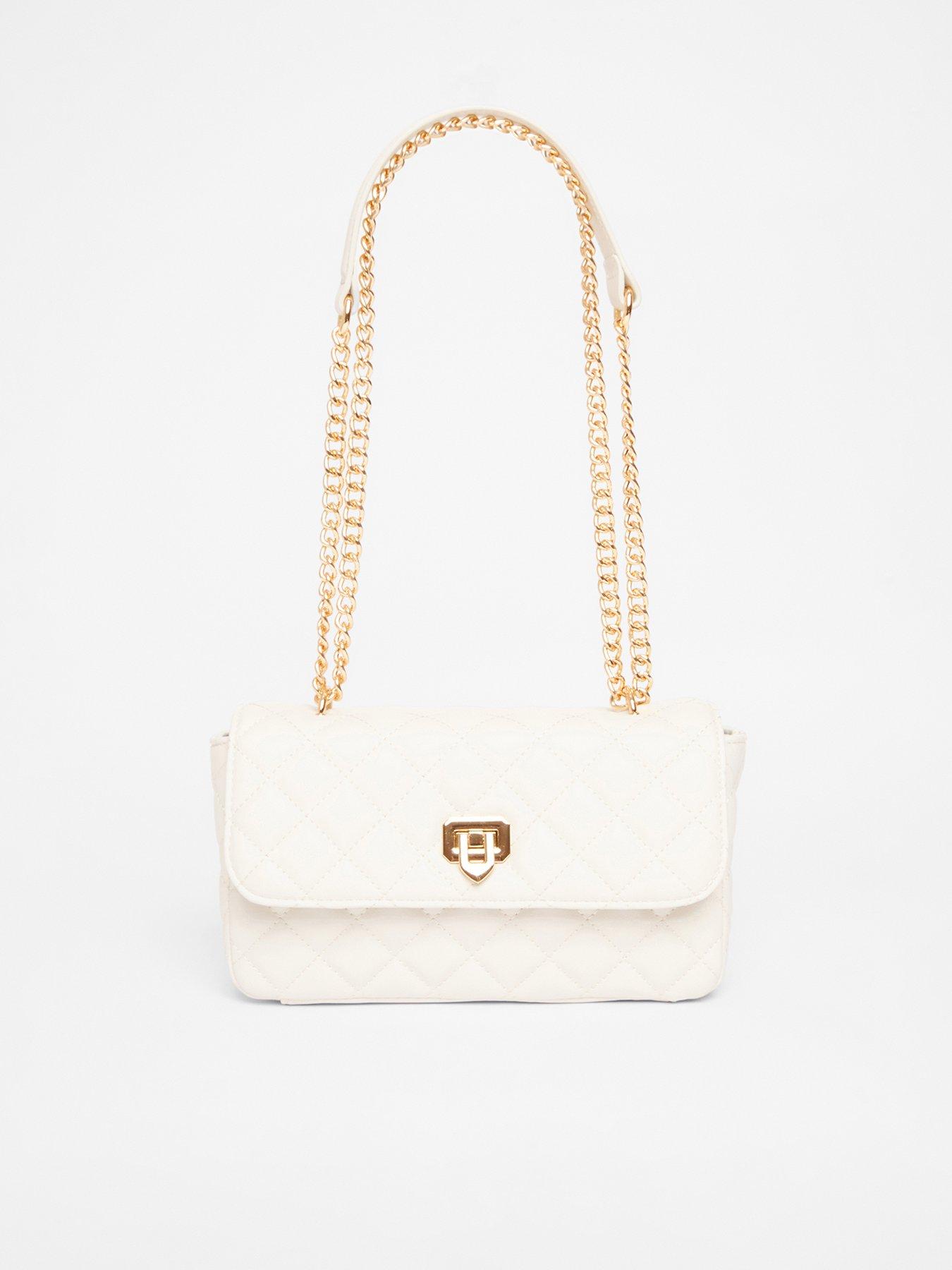 undefined White Quilted Cross Body Bag