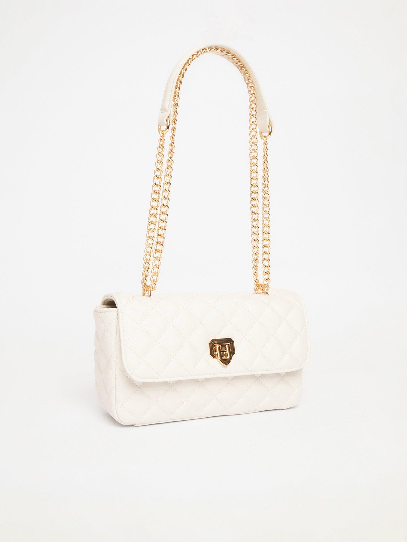 Image 2 of 4 of Quiz White Quilted Cross Body Bag