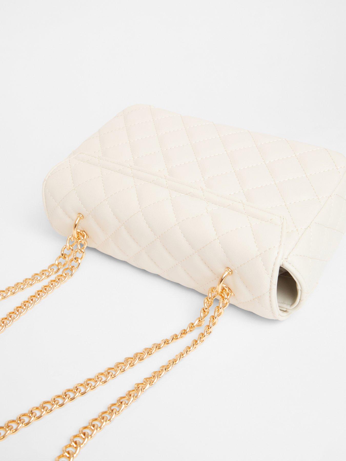 Image 3 of 4 of Quiz White Quilted Cross Body Bag