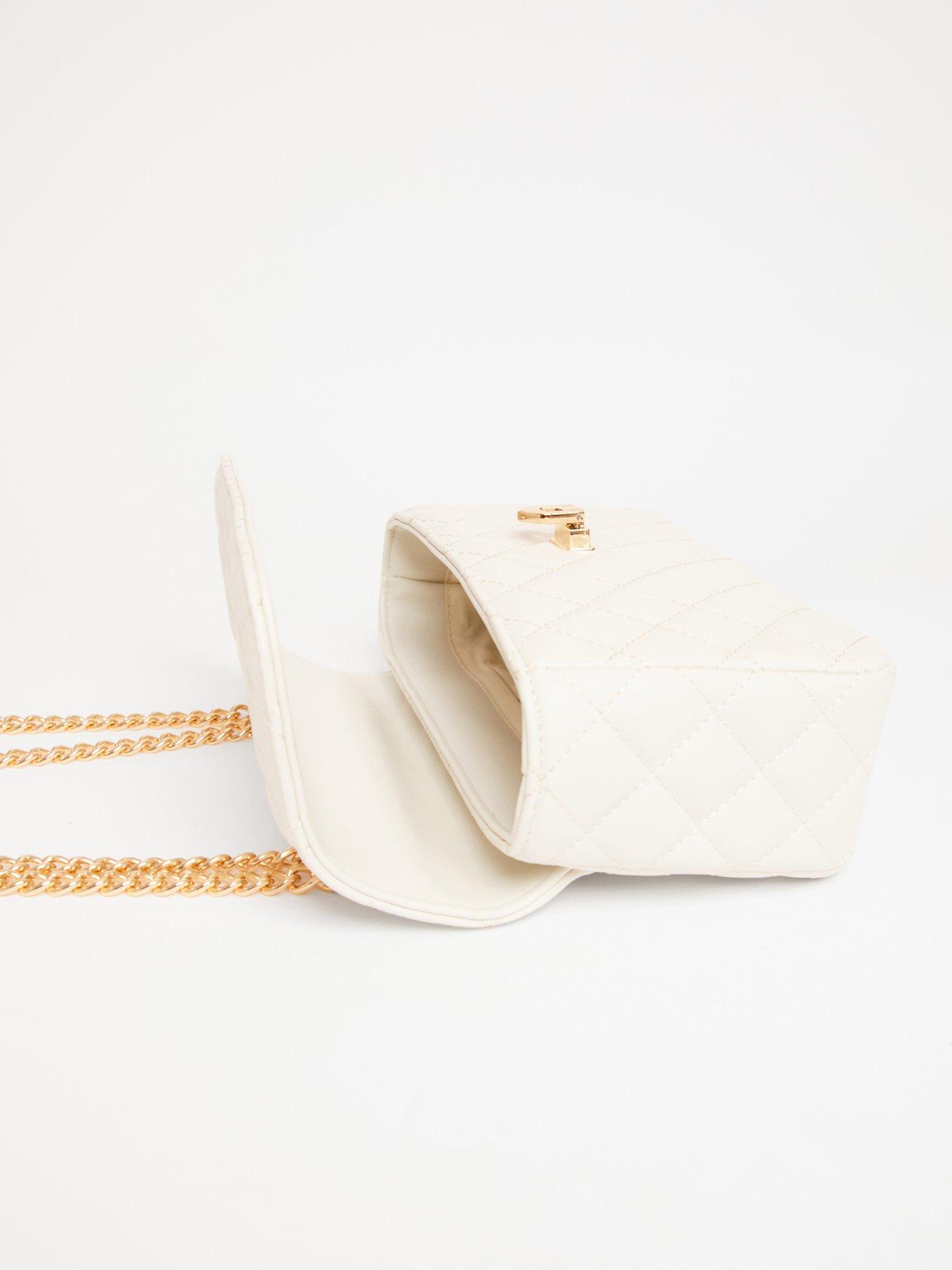 Image 4 of 4 of Quiz White Quilted Cross Body Bag