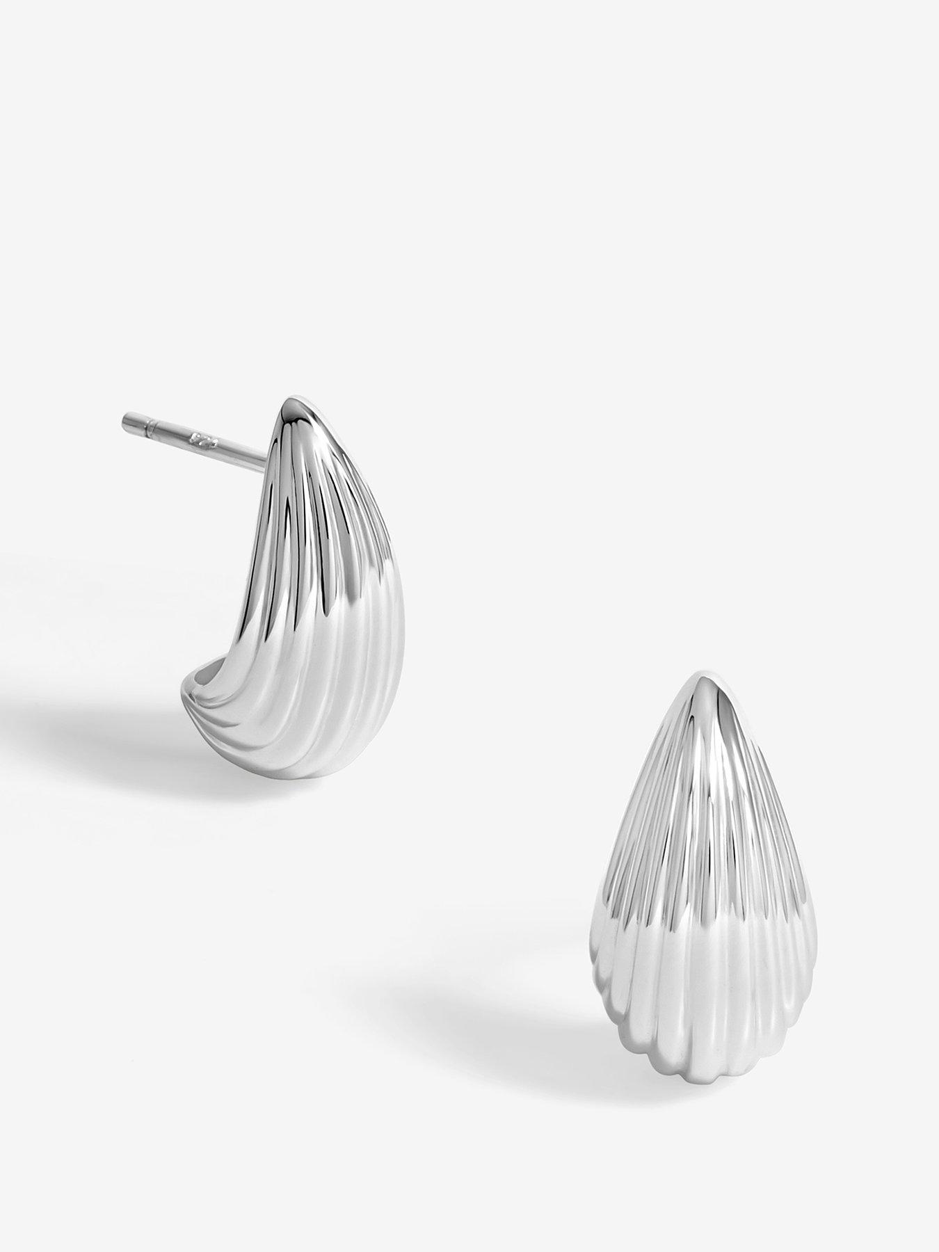 E984 Sterling Silver Smooth Dome Earrings with French Clip Back main image 0